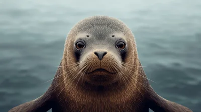 Close Up Portrait Of A Sea Lion