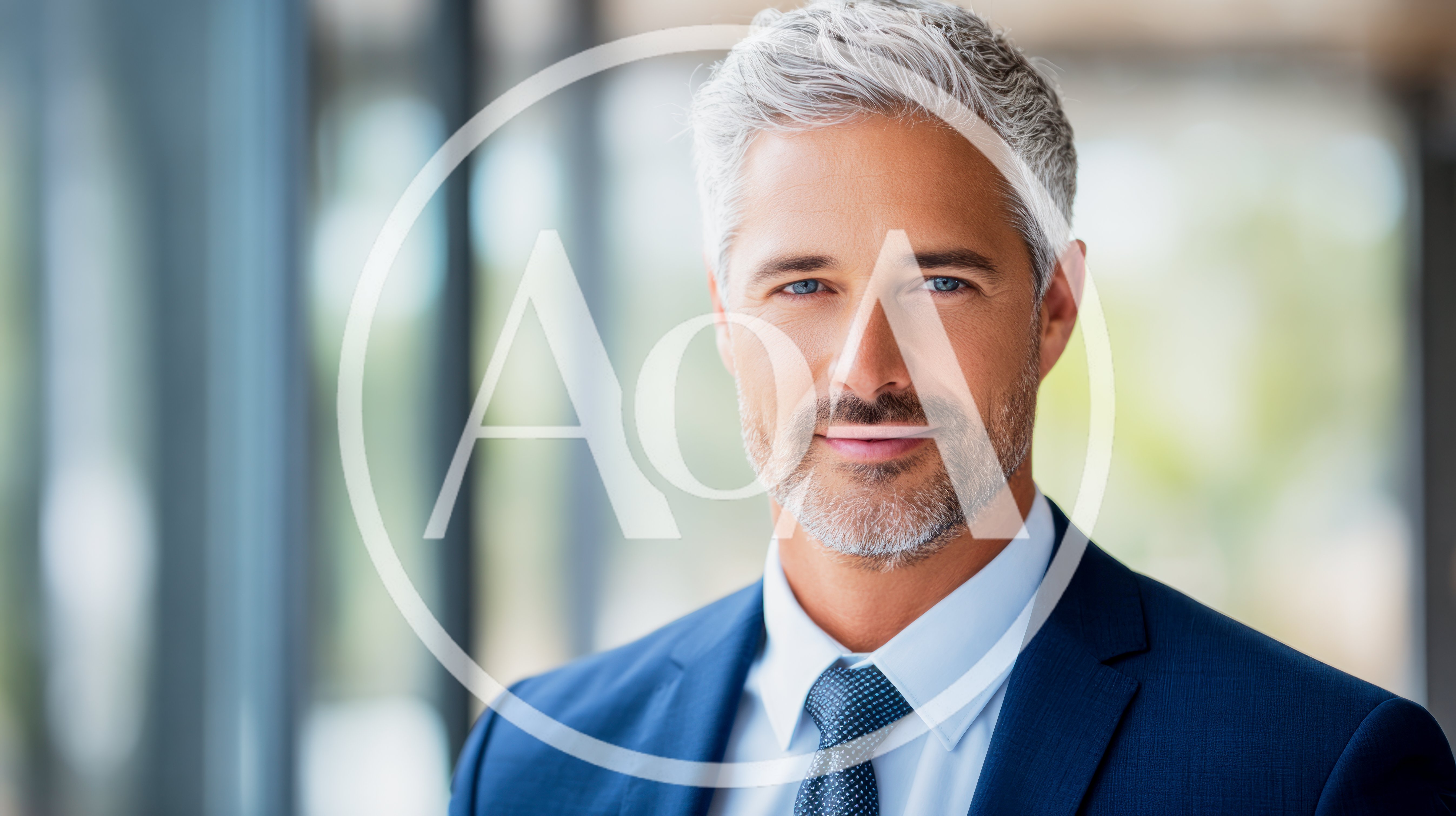 Professional Middle Aged Businessman With Gray Hair