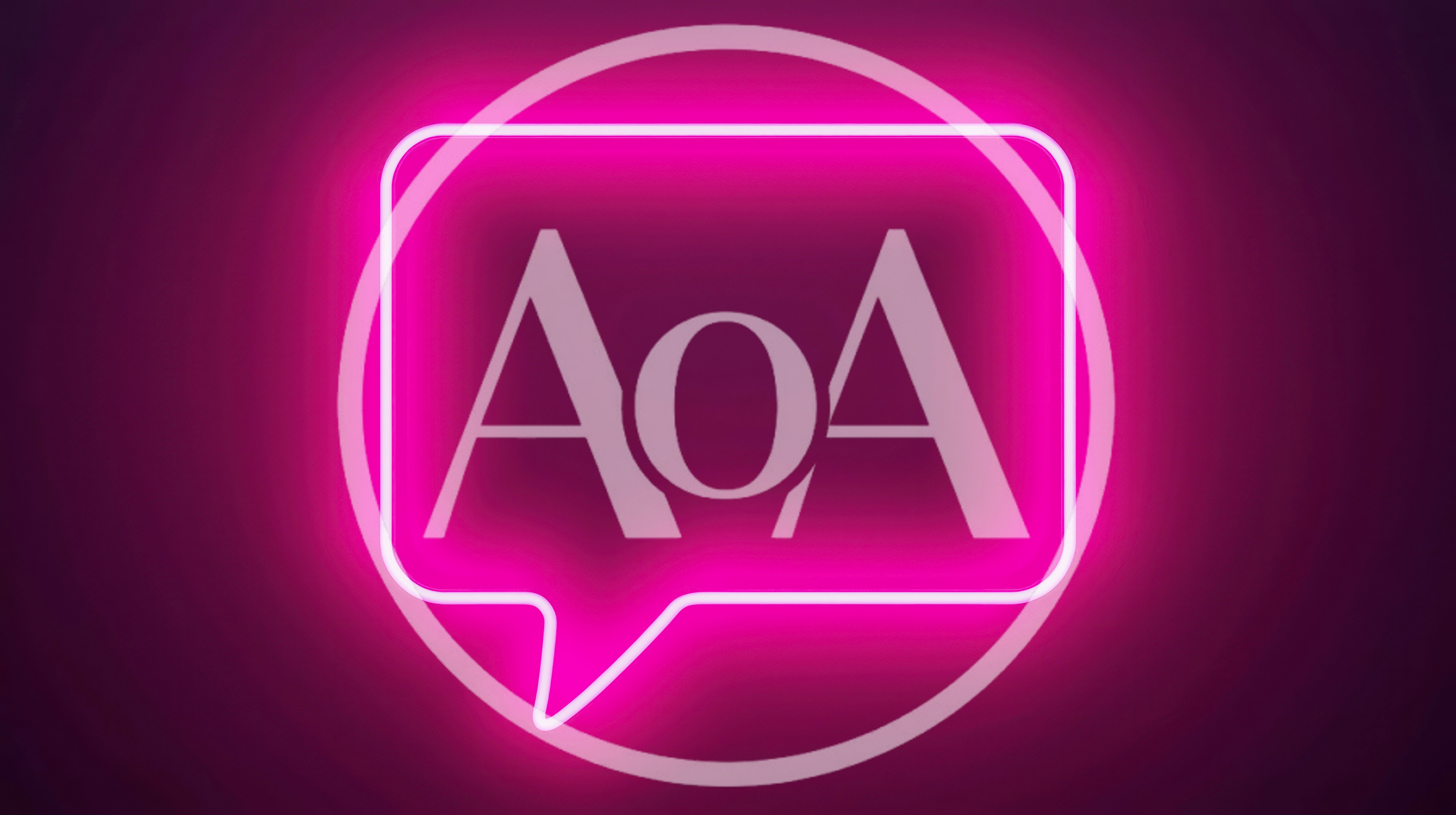 Neon Pink Speech Bubble Sign Glowing