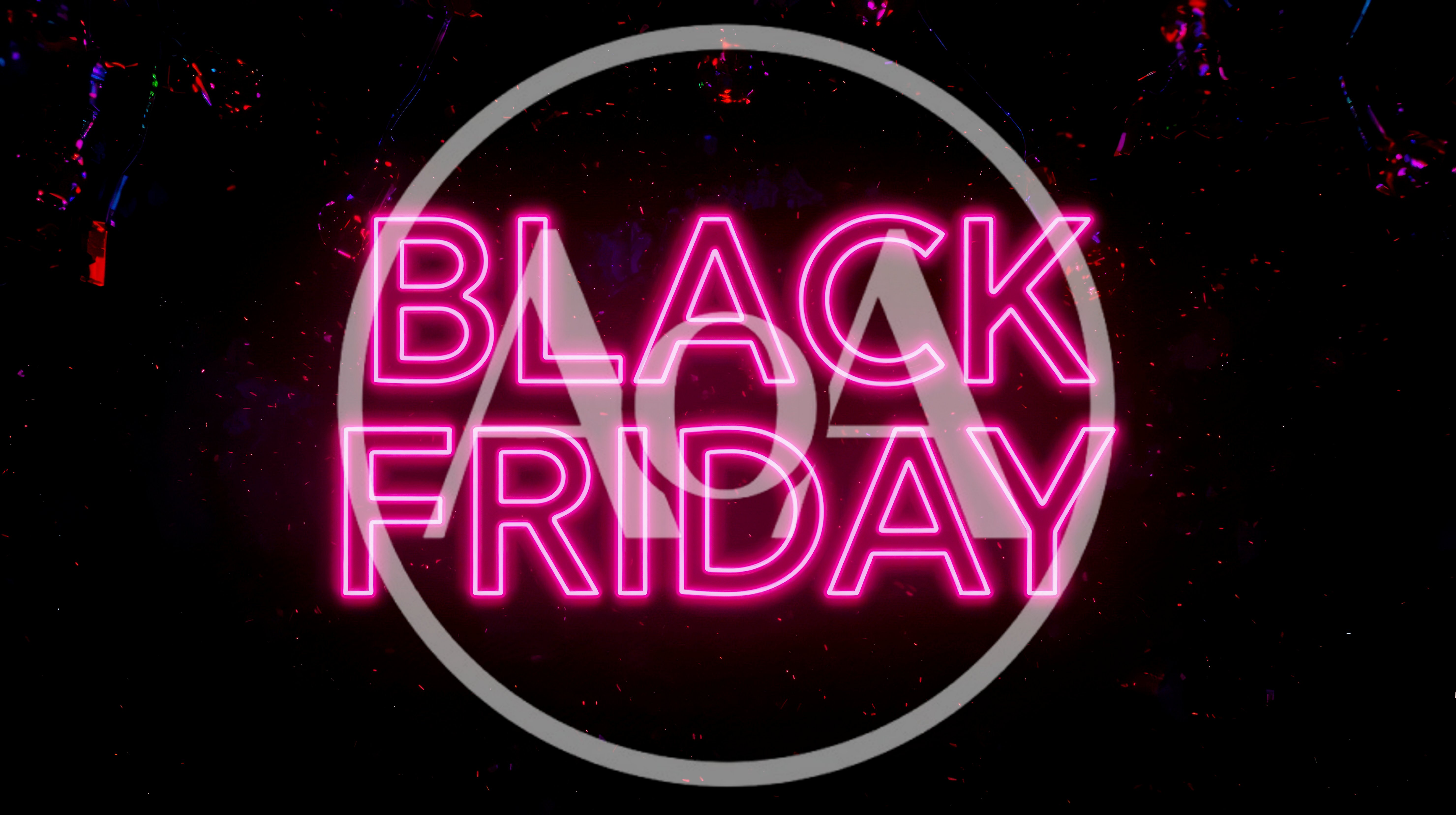 Neon Pink Black Friday Text Sign