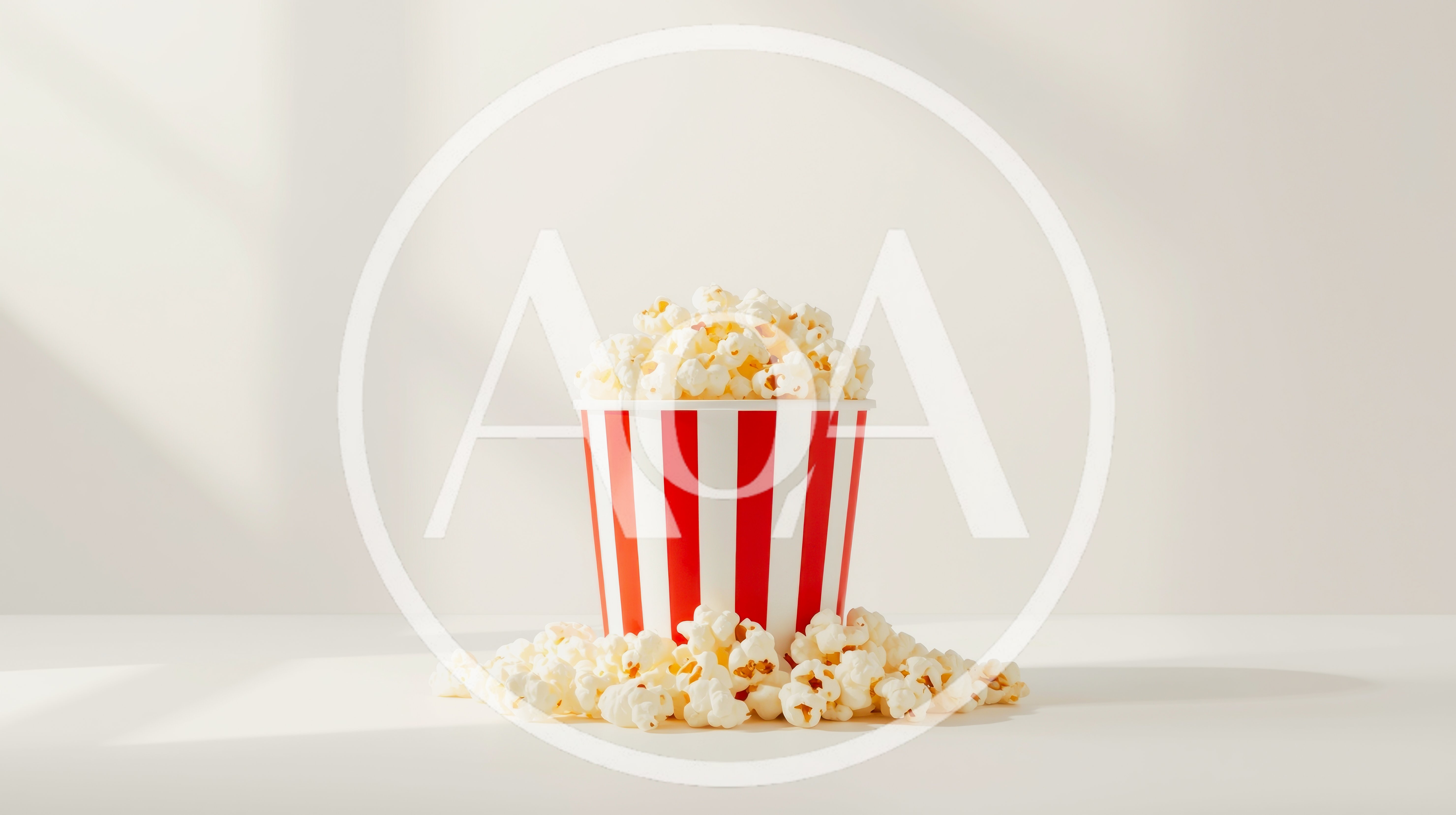 Red and White Striped Popcorn Bucket