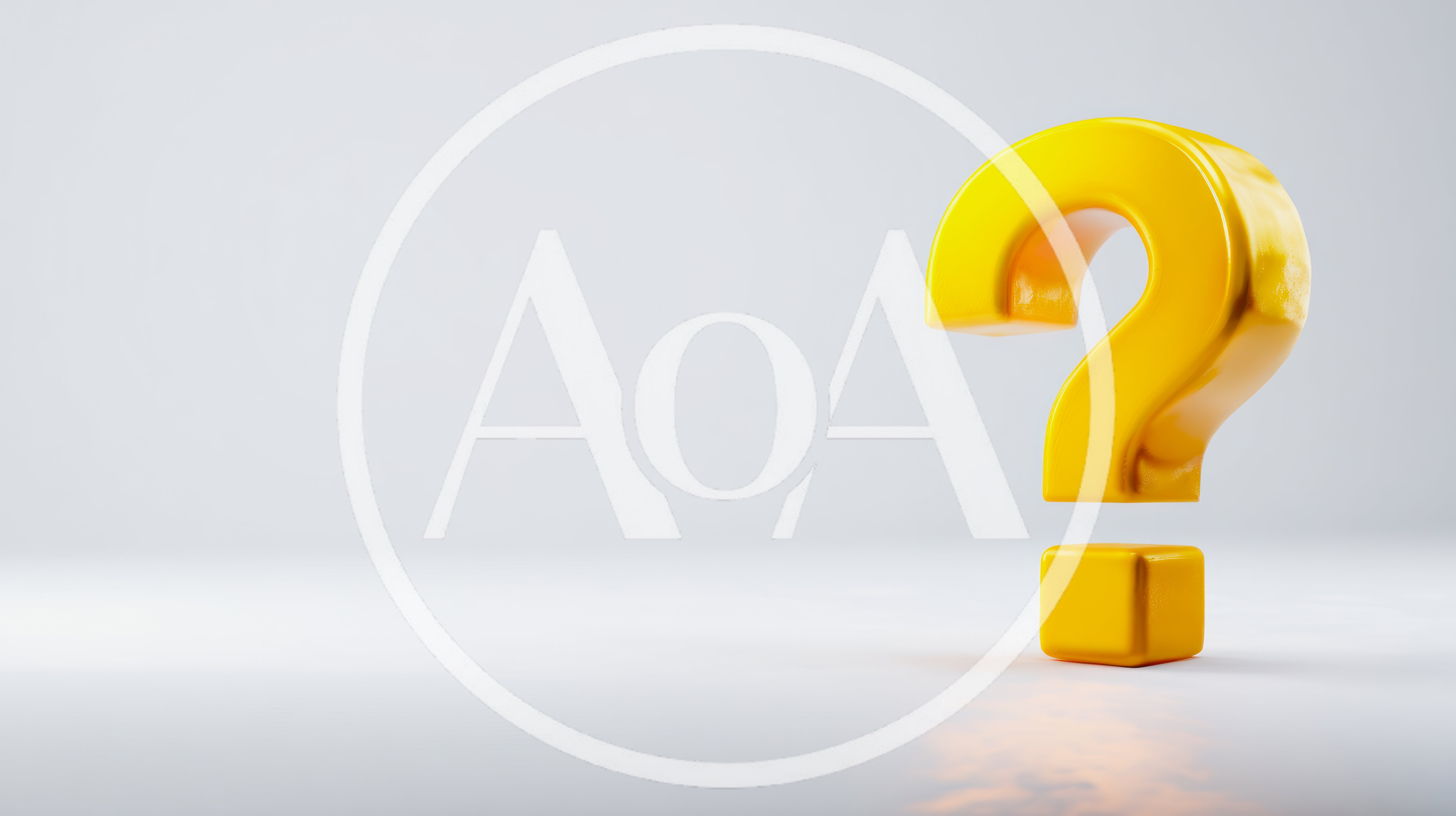 3D Rendered Yellow Question Mark Symbol
