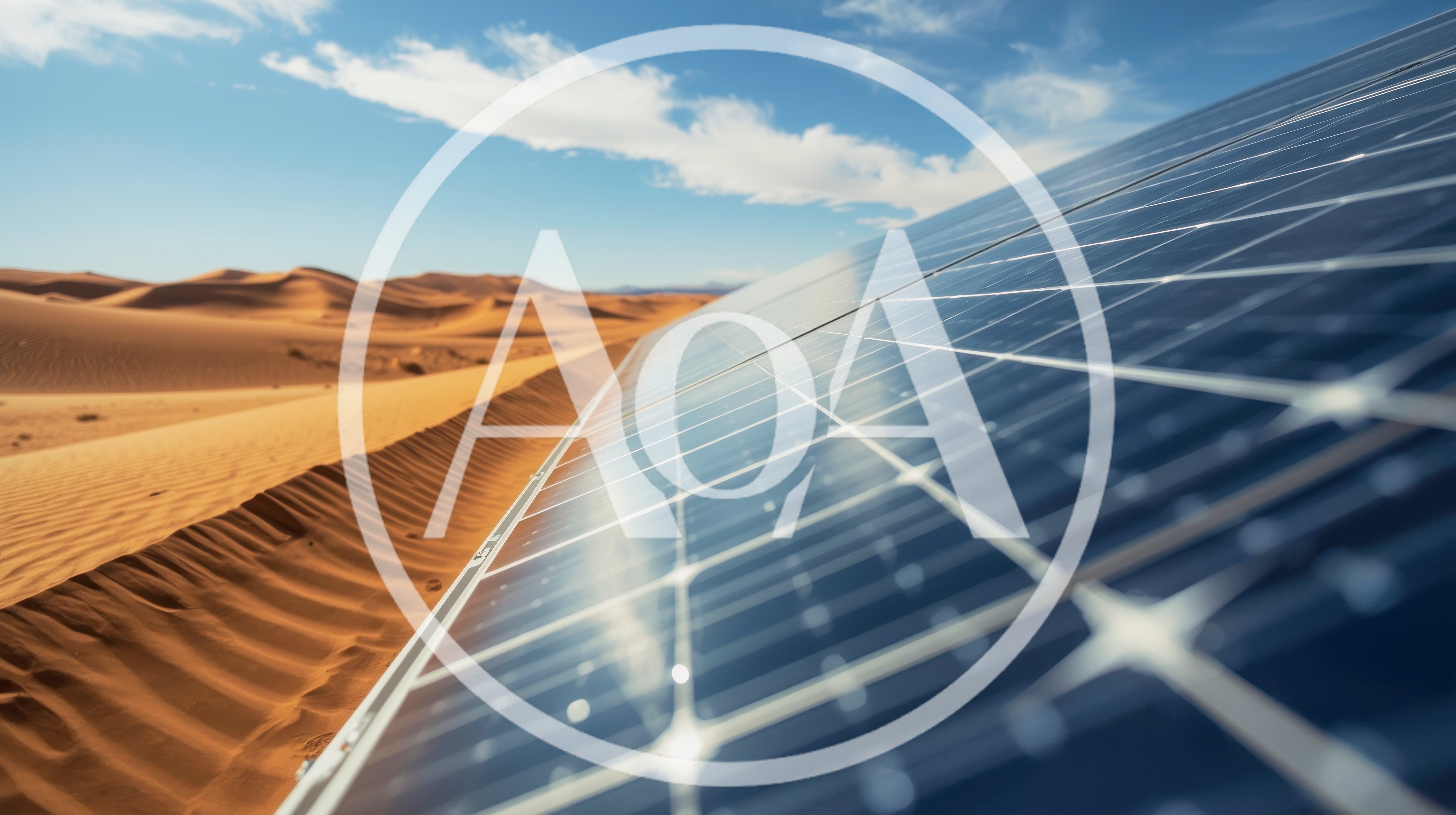Solar Panel Array In The Sahara Desert