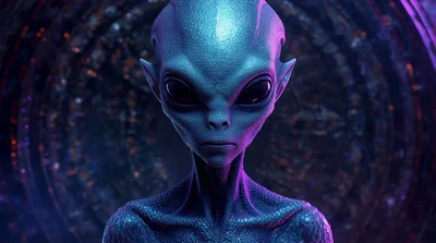Cinematic Portrait Of A Realistic Extraterrestrial Being