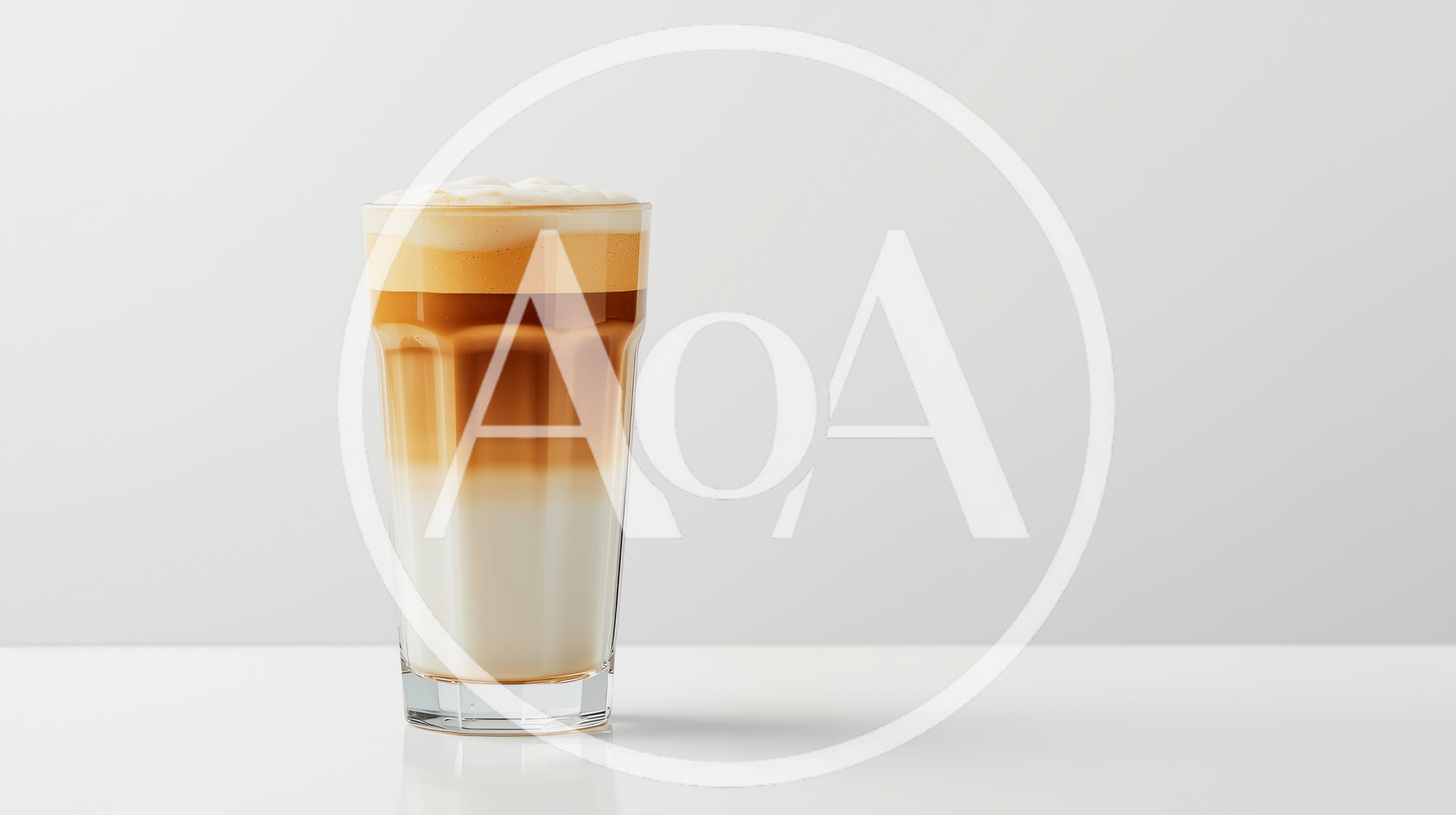 Layered Latte Macchiato in a Tall Glass