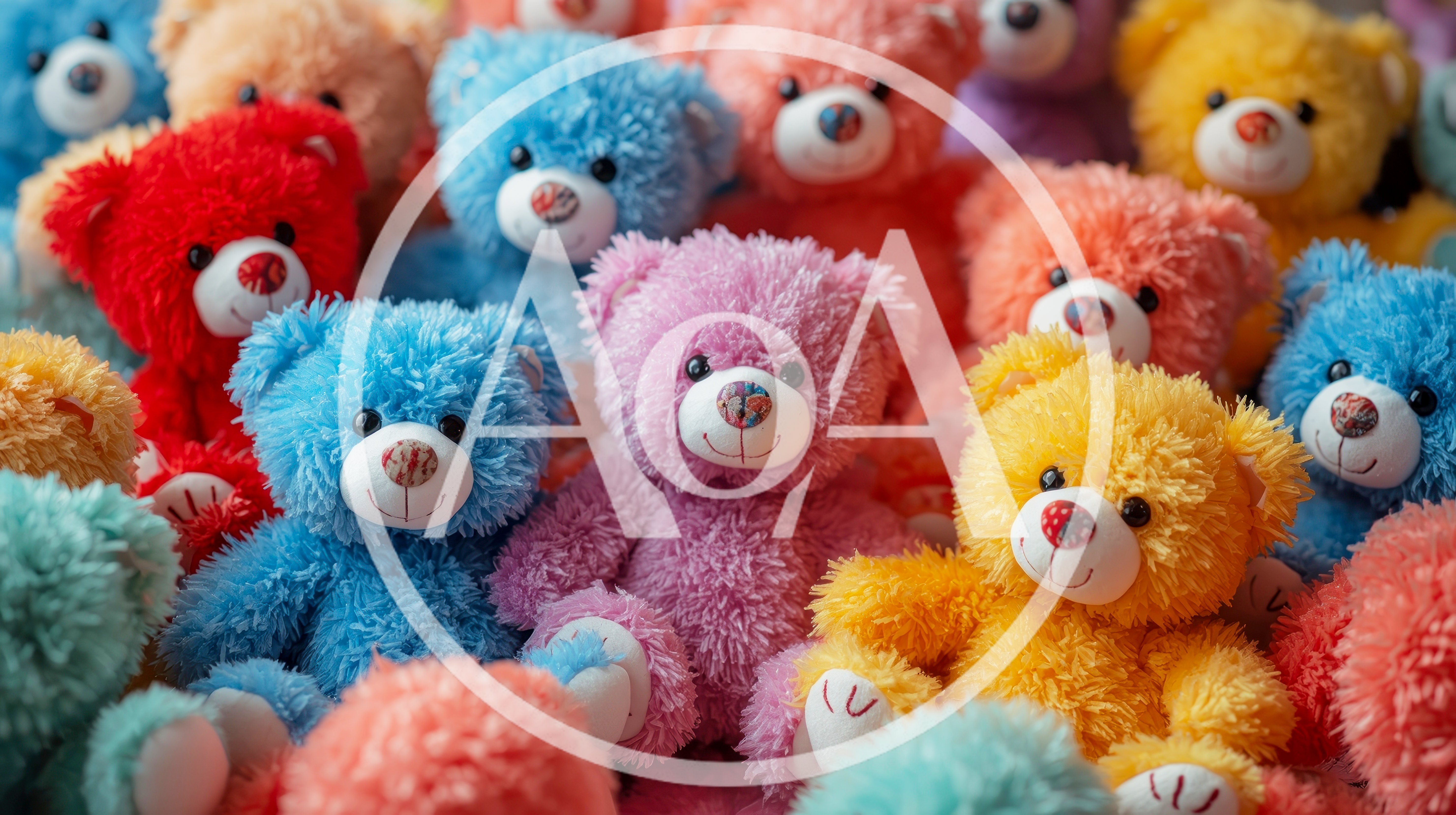 Colorful Collection Of Soft Plush Teddy Bears