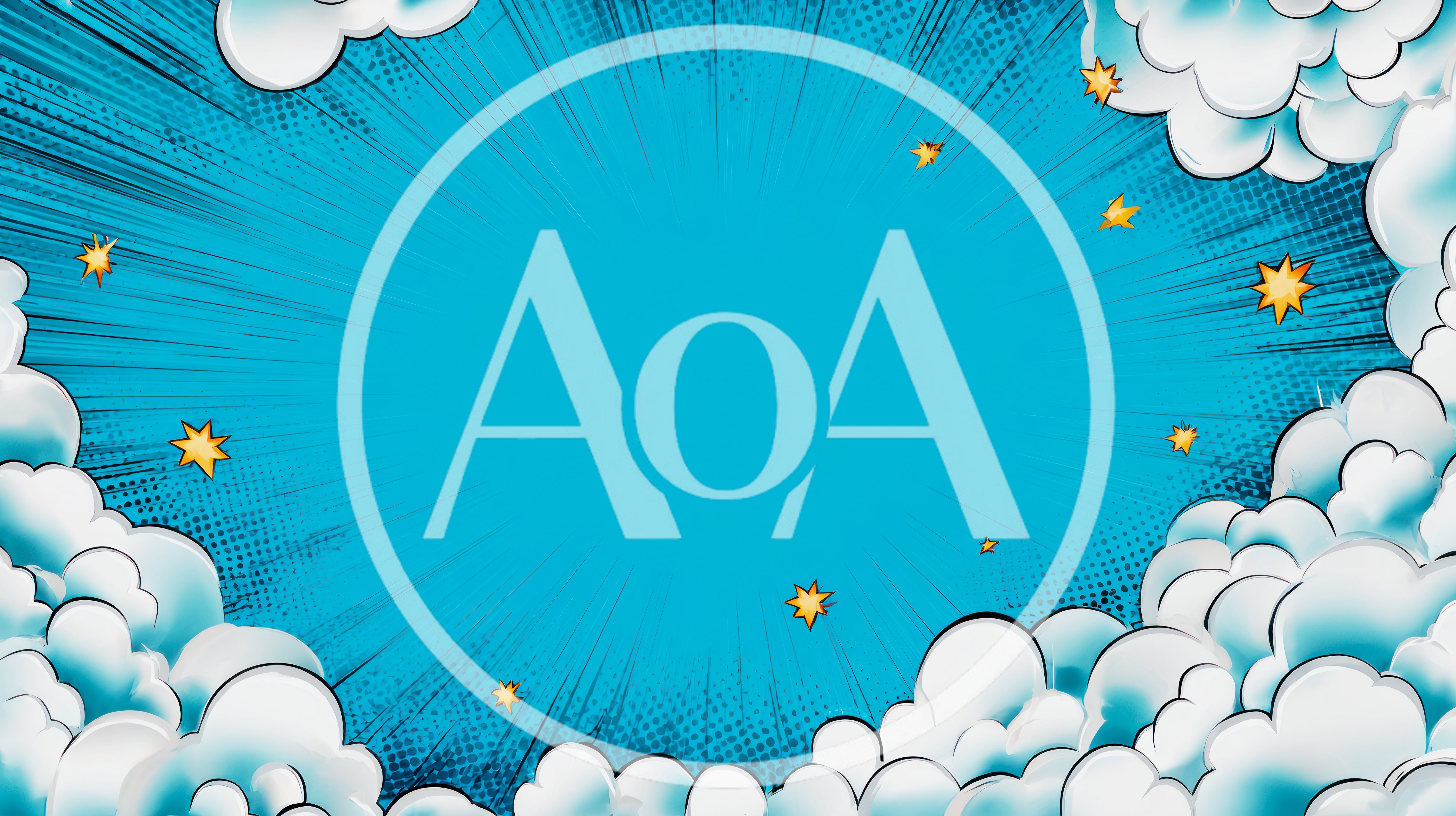 Comic Book Style Blue Sky Background With Clouds