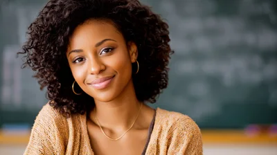 Portrait Of A Smiling Young African American Teacher