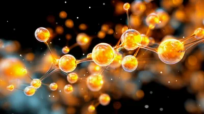 Abstract 3D Molecular Structure Visualization