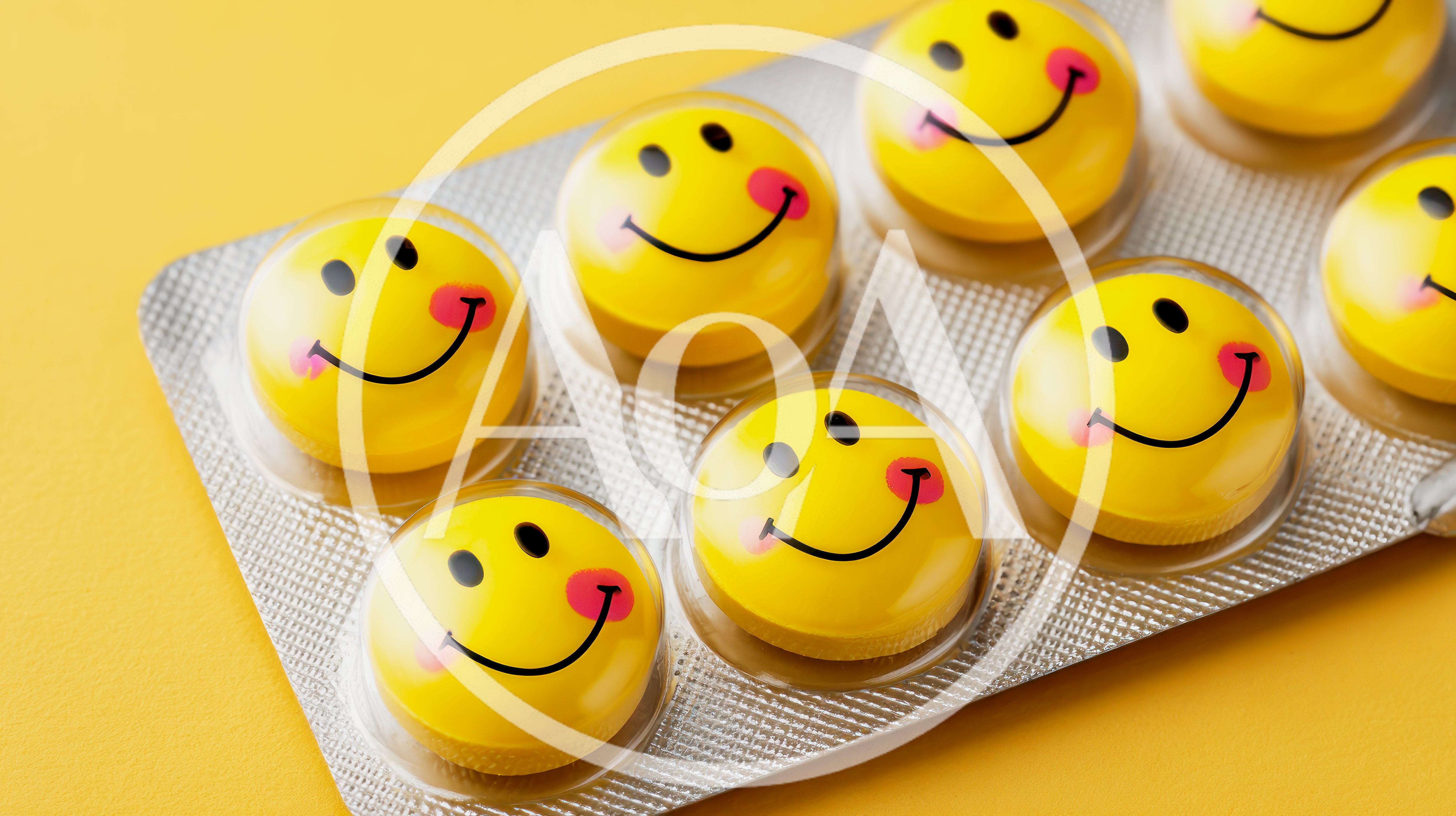 Yellow Smiley Face Pills In Blister Pack