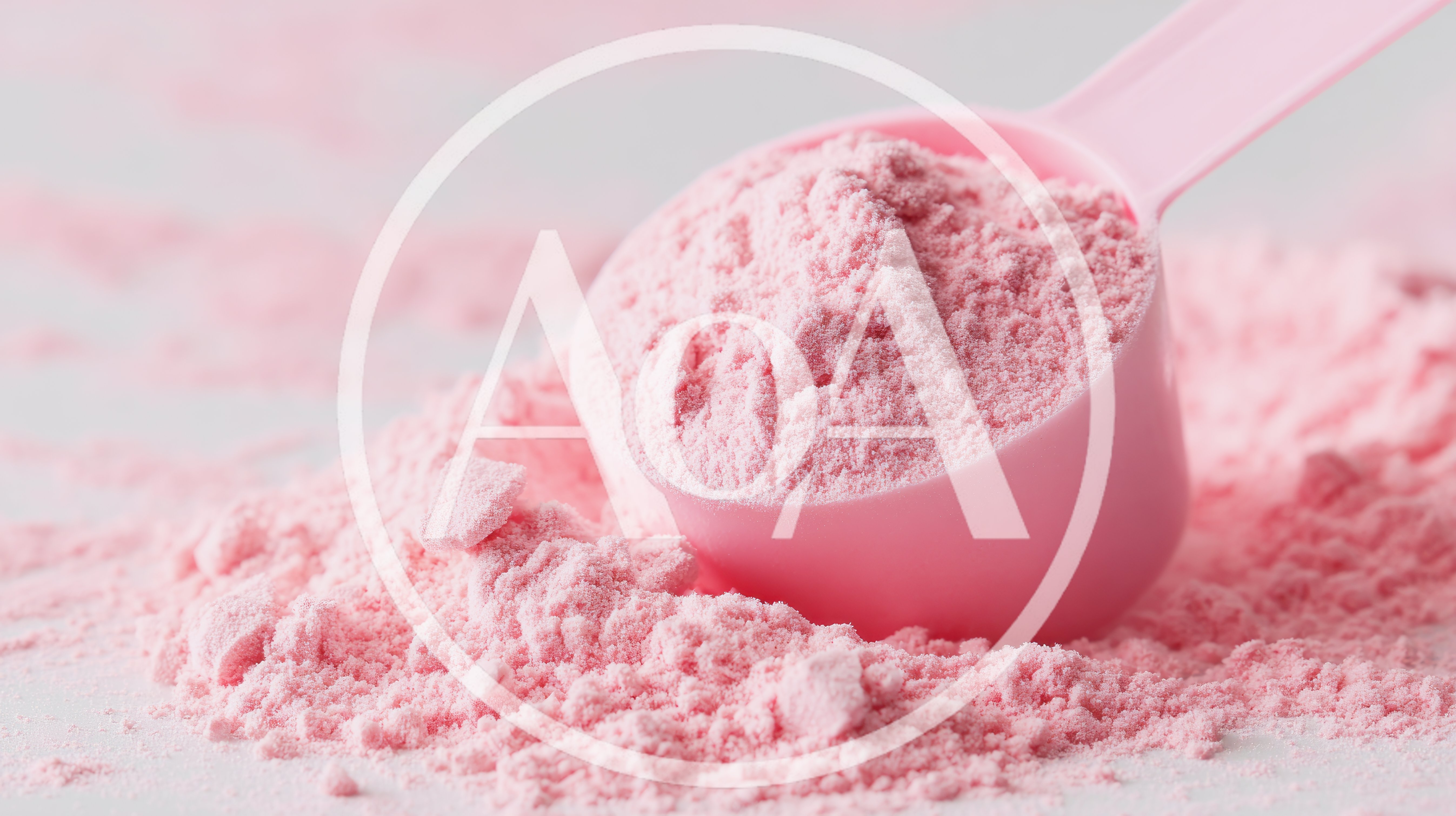 Pink Powder In A Measuring Scoop