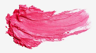 Pink Lipstick Smear On White Background