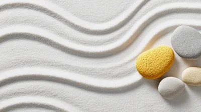 Zen Garden Sand With Smooth Decorative Stones