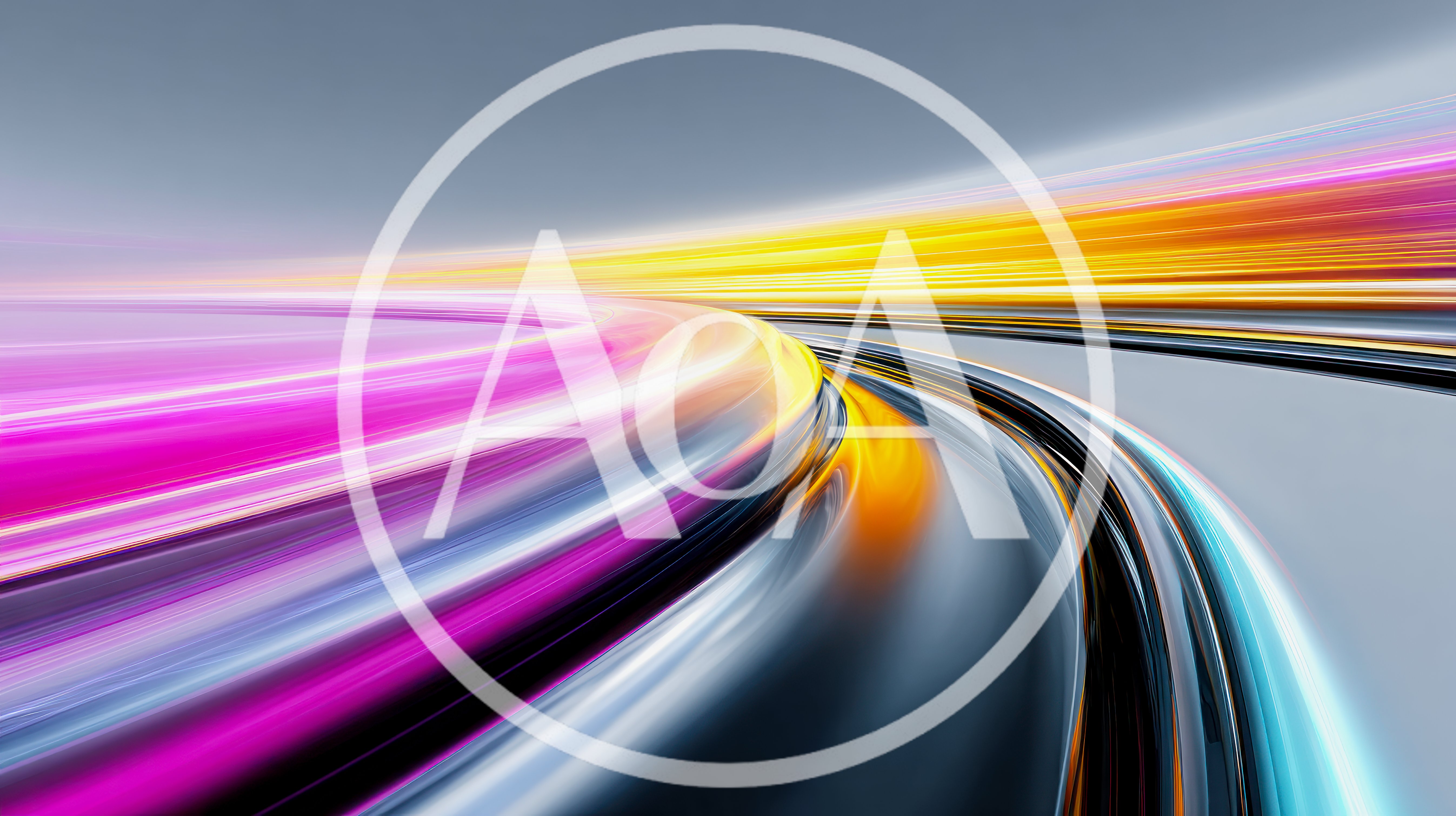 Abstract Motion Blur Of Glowing Light Trails
