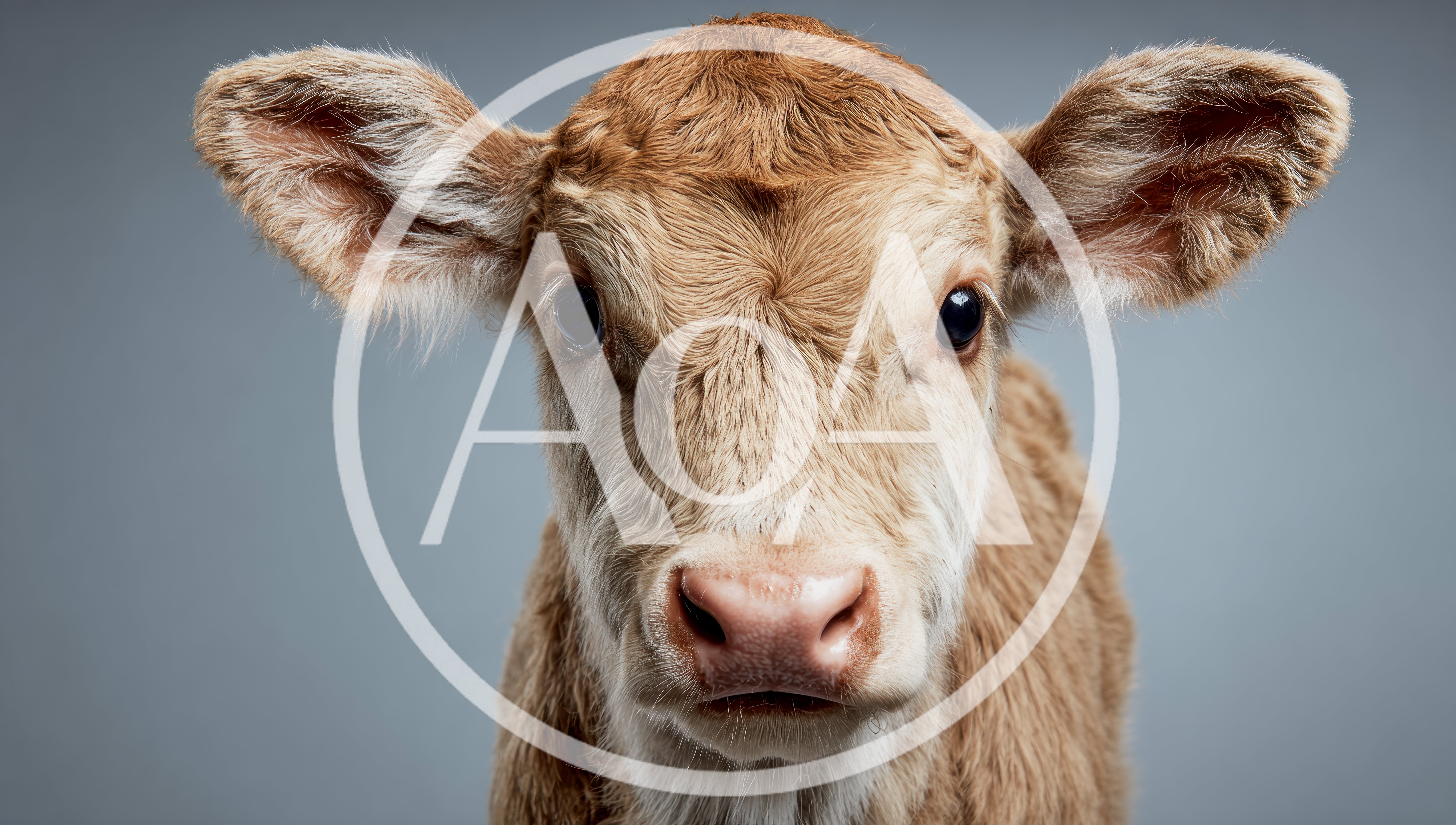 Close Up Portrait Of A Cute Brown Calf