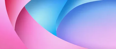 Abstract Background With Curved Pink And Blue Paper Shapes