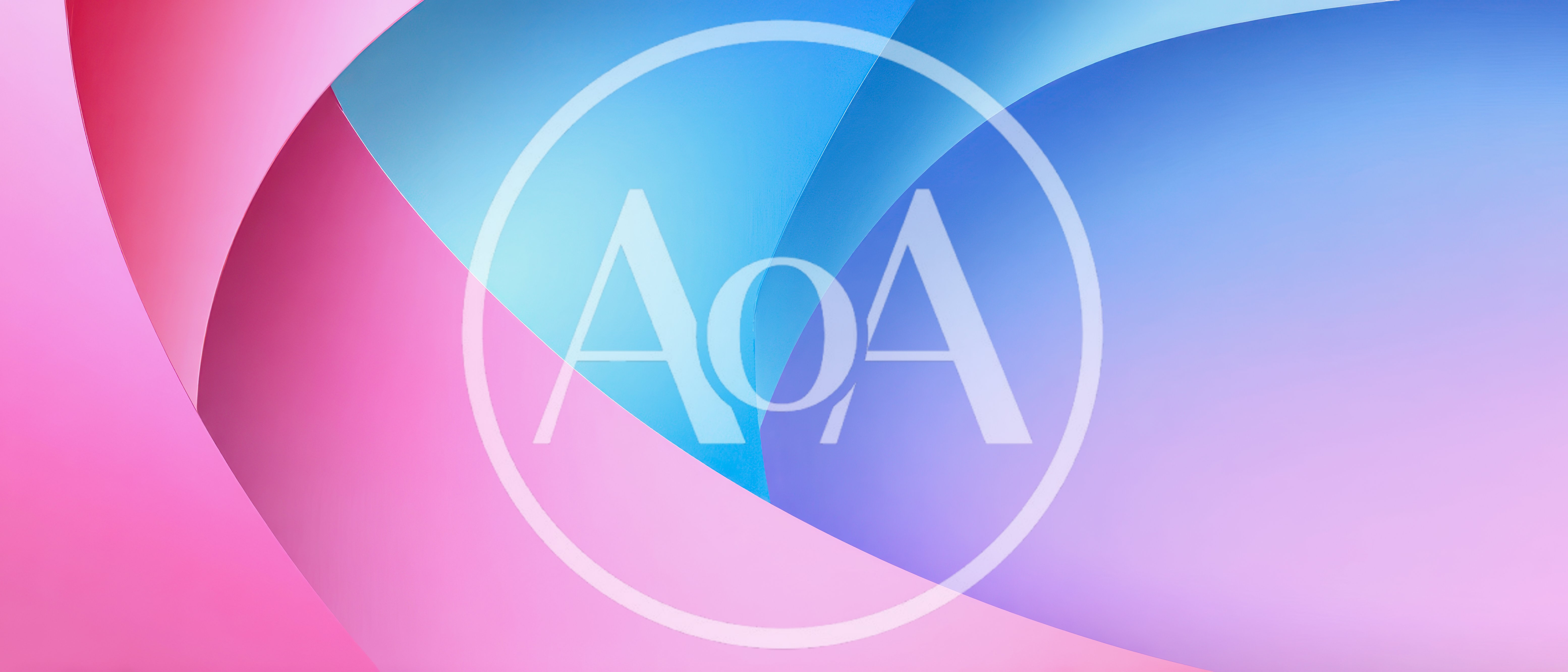 Abstract Background With Curved Pink And Blue Paper Shapes