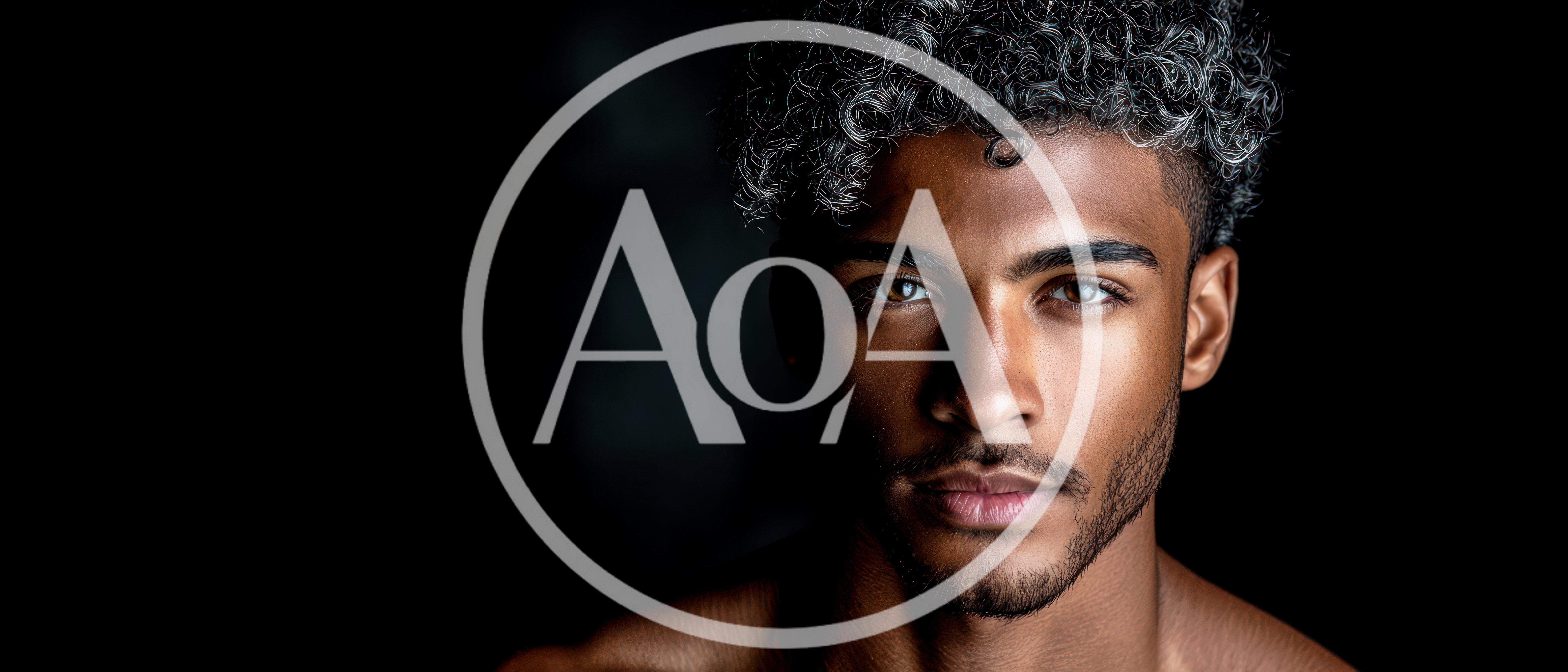 Portrait Of A Young Man With Curly Hair