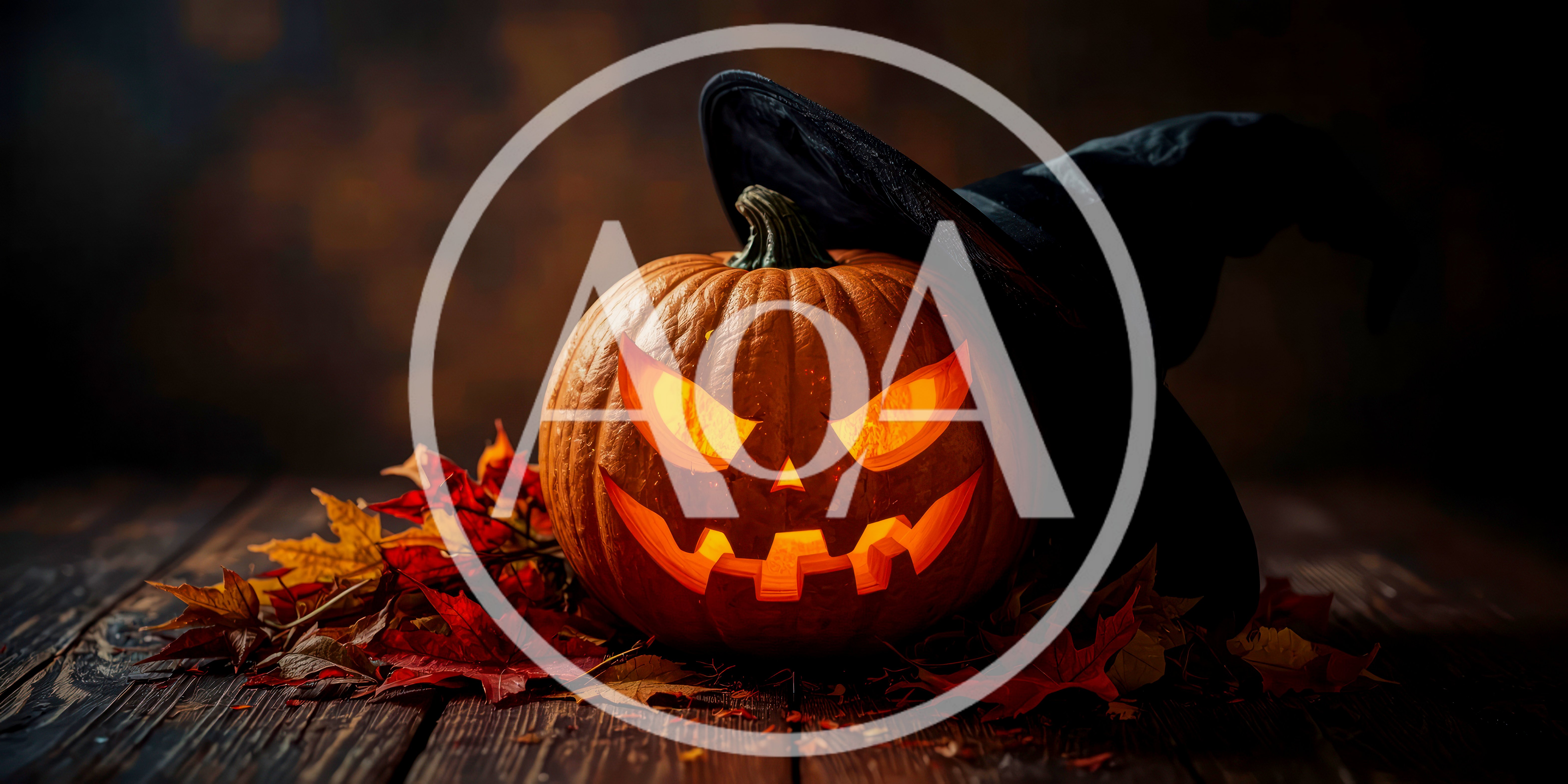 Jack O Lantern Pumpkin With Witch Hat