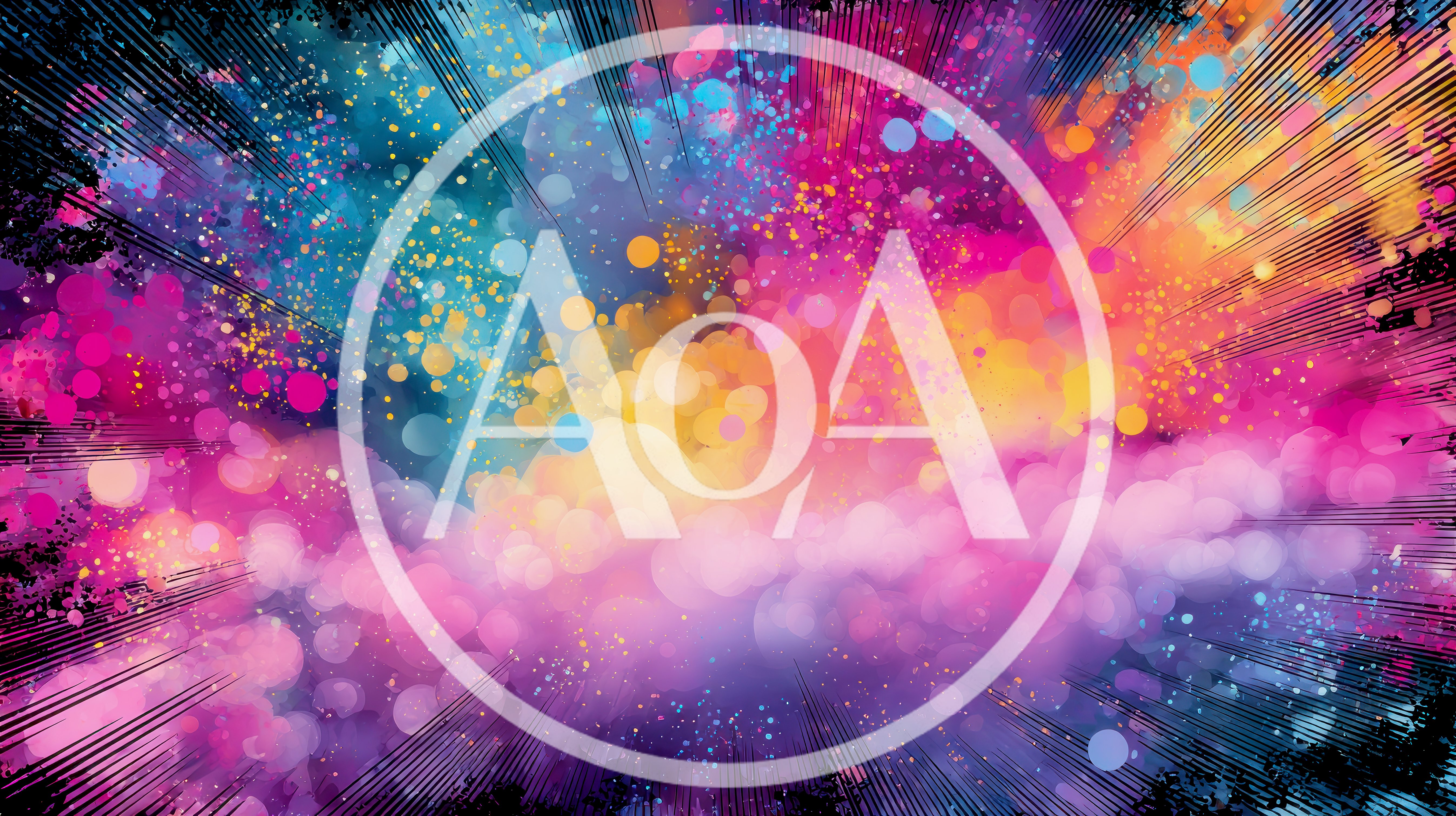 Abstract Colorful Explosion With Radiant Light Rays