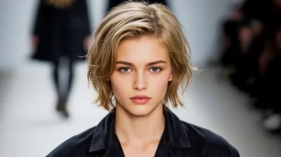 Fashion Model Walking Down The Runway