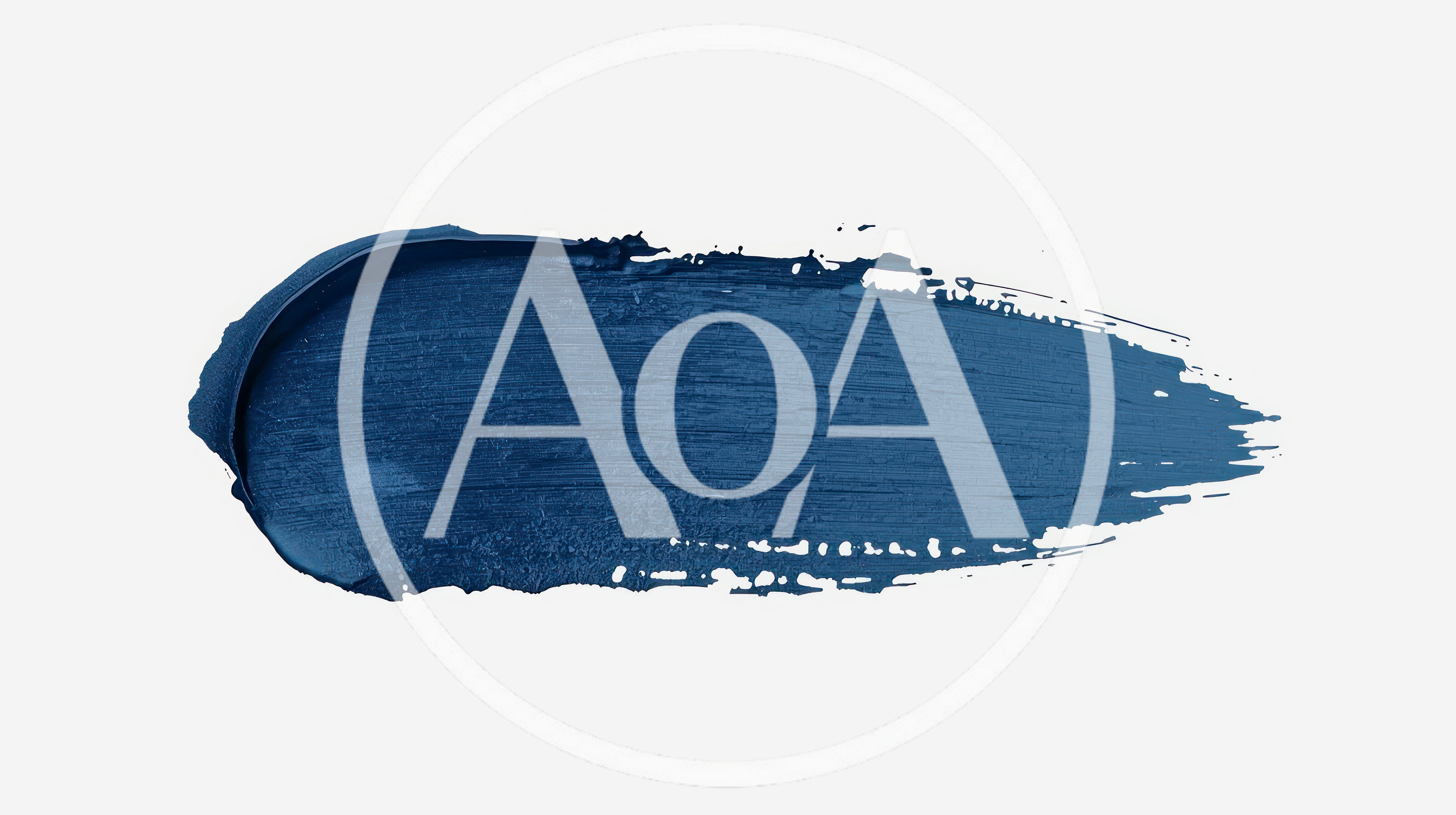 Dark Blue Paint Stroke On White Background