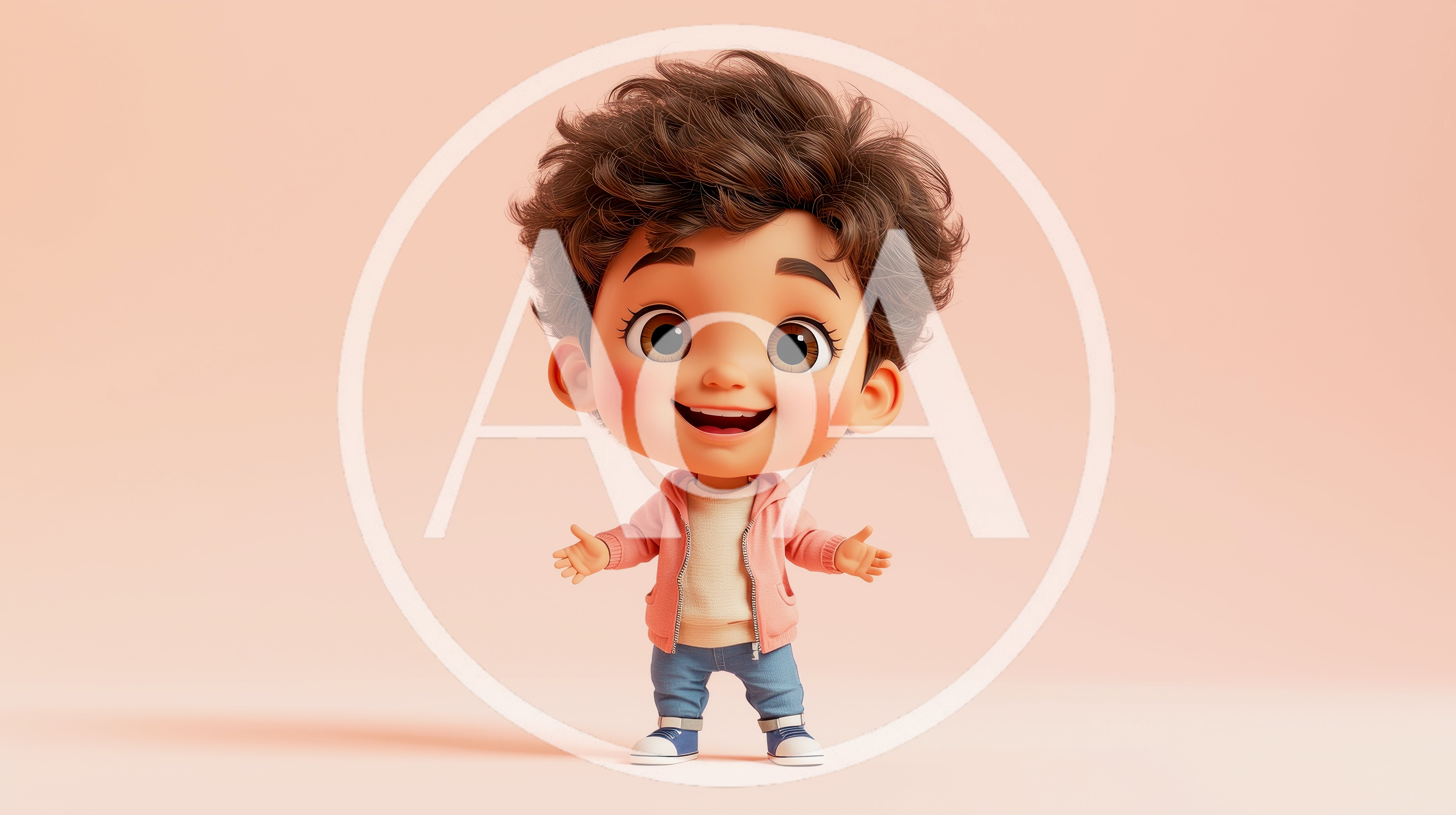 3D Render Of A Cute Cartoon Boy Character