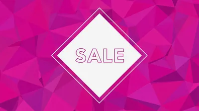 Pink Geometric Low Poly Background With Sale Text