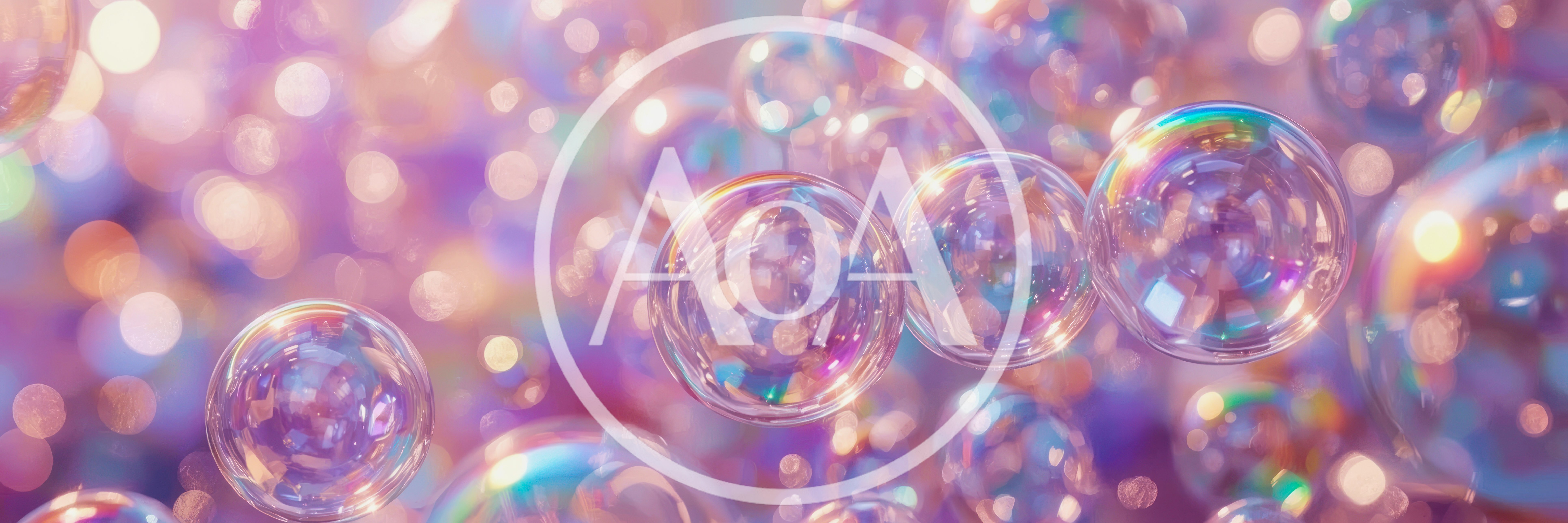 Floating Iridescent Soap Bubbles Against Dreamy Bokeh Background