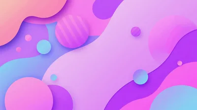 Abstract Background With Colorful Fluid Shapes And Circles