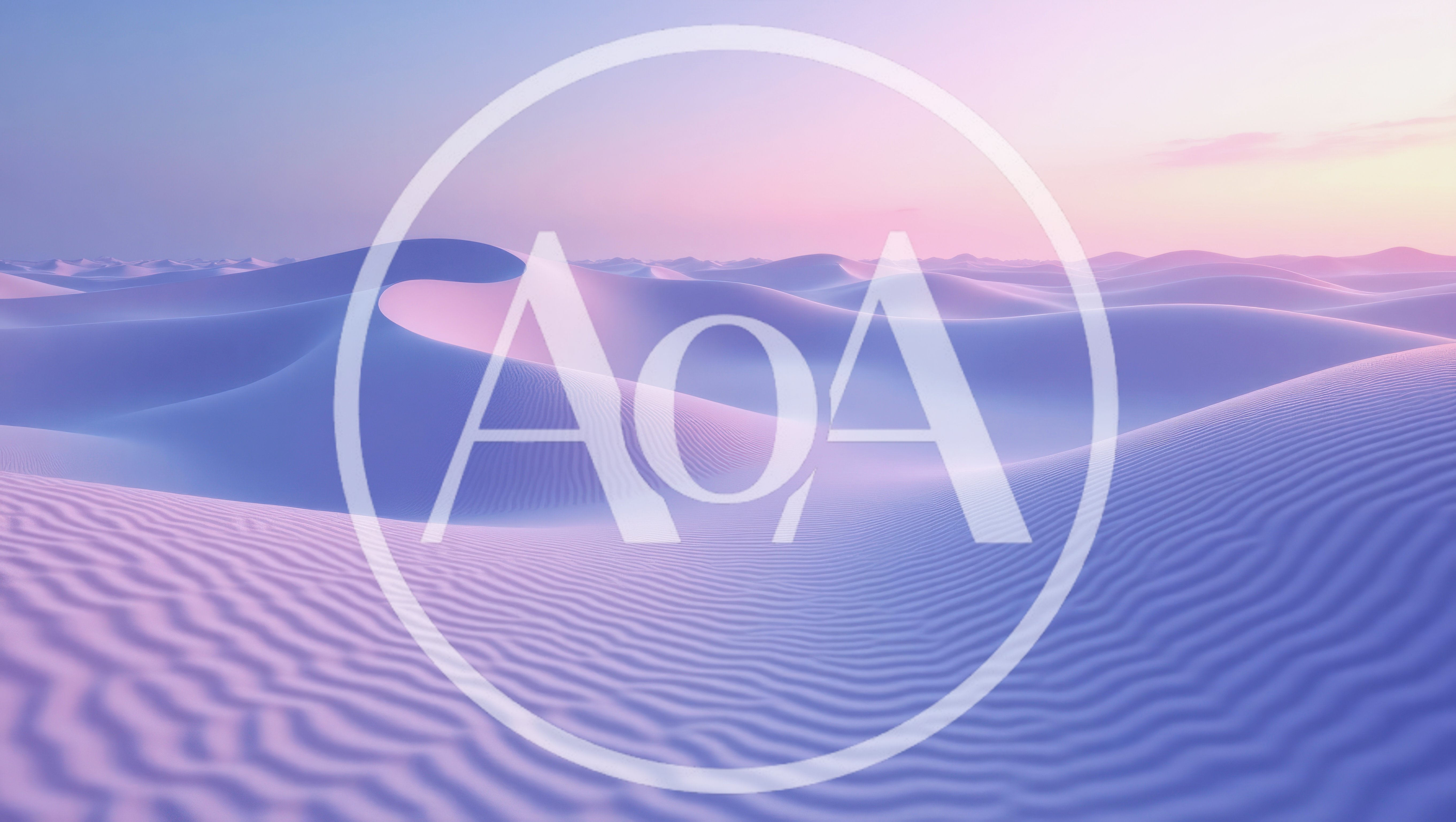 Vast Surreal Sand Dunes Under Pastel Sunset Sky