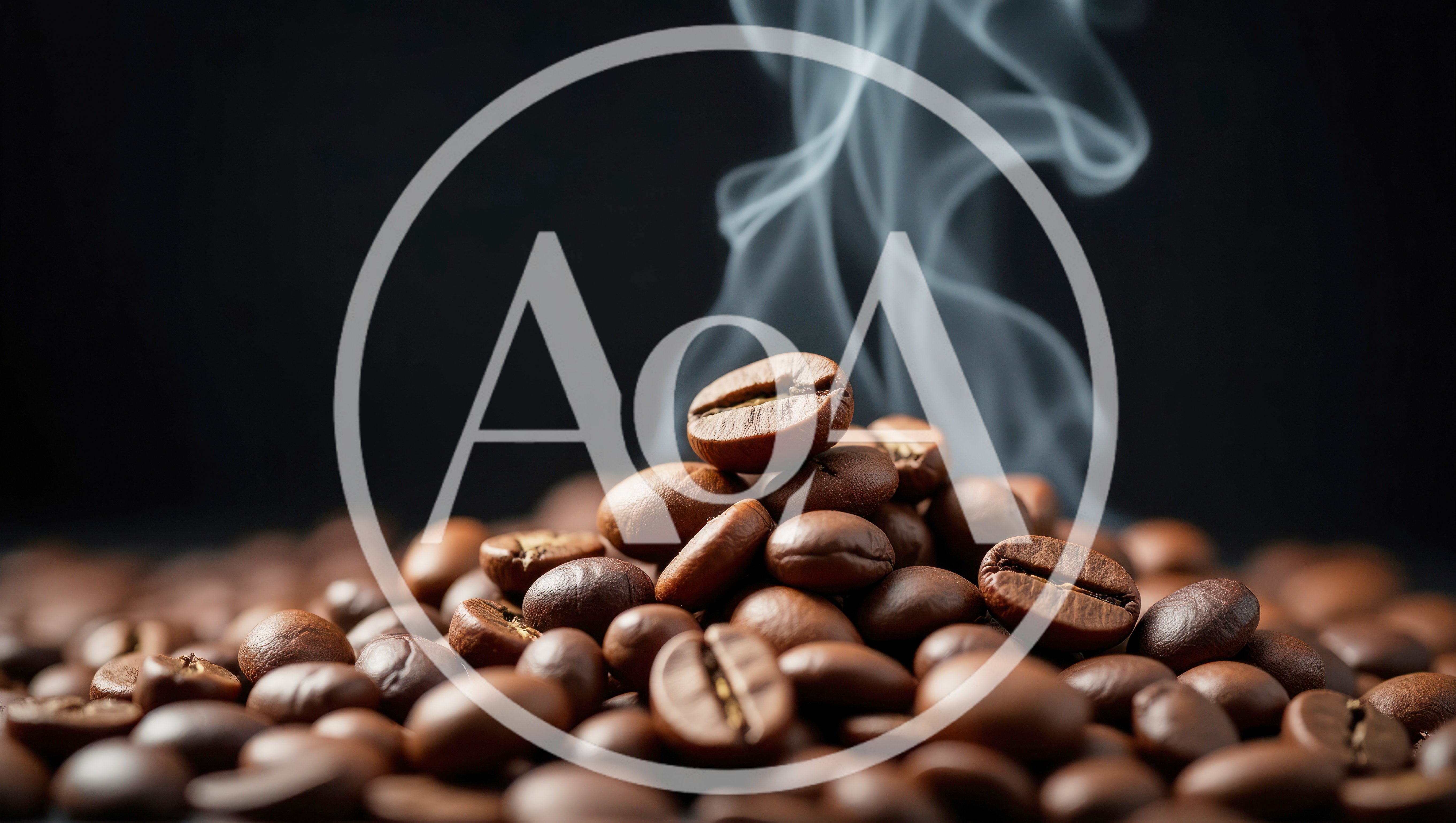 Steaming Roasted Coffee Beans Pile
