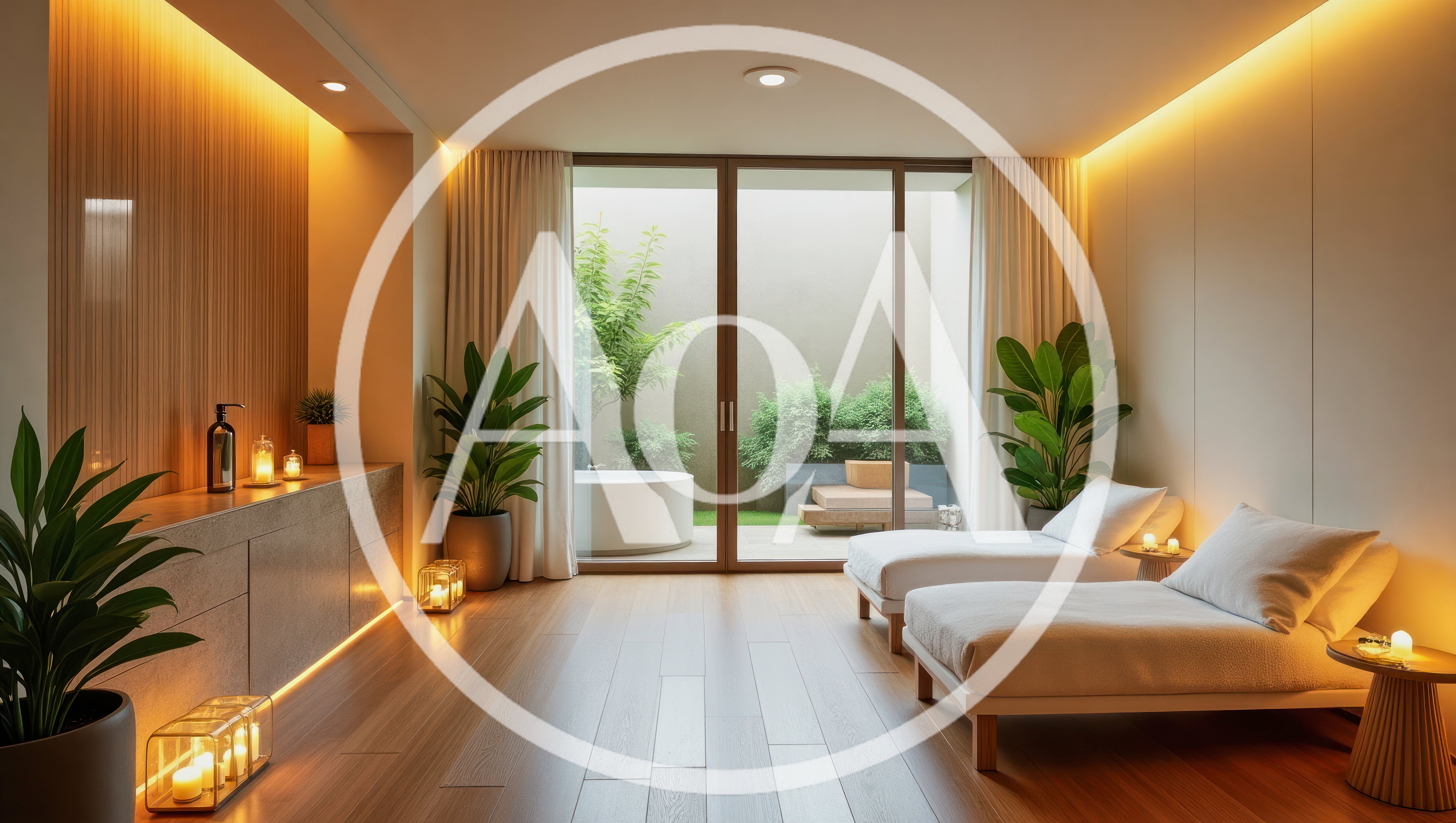 Modern Luxury Spa Relaxation Room With Lounge Chairs