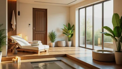 Luxury Spa Relaxation Room With Indoor Pool