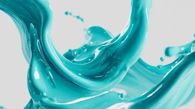 Abstract Teal Liquid Splash Motion Background
