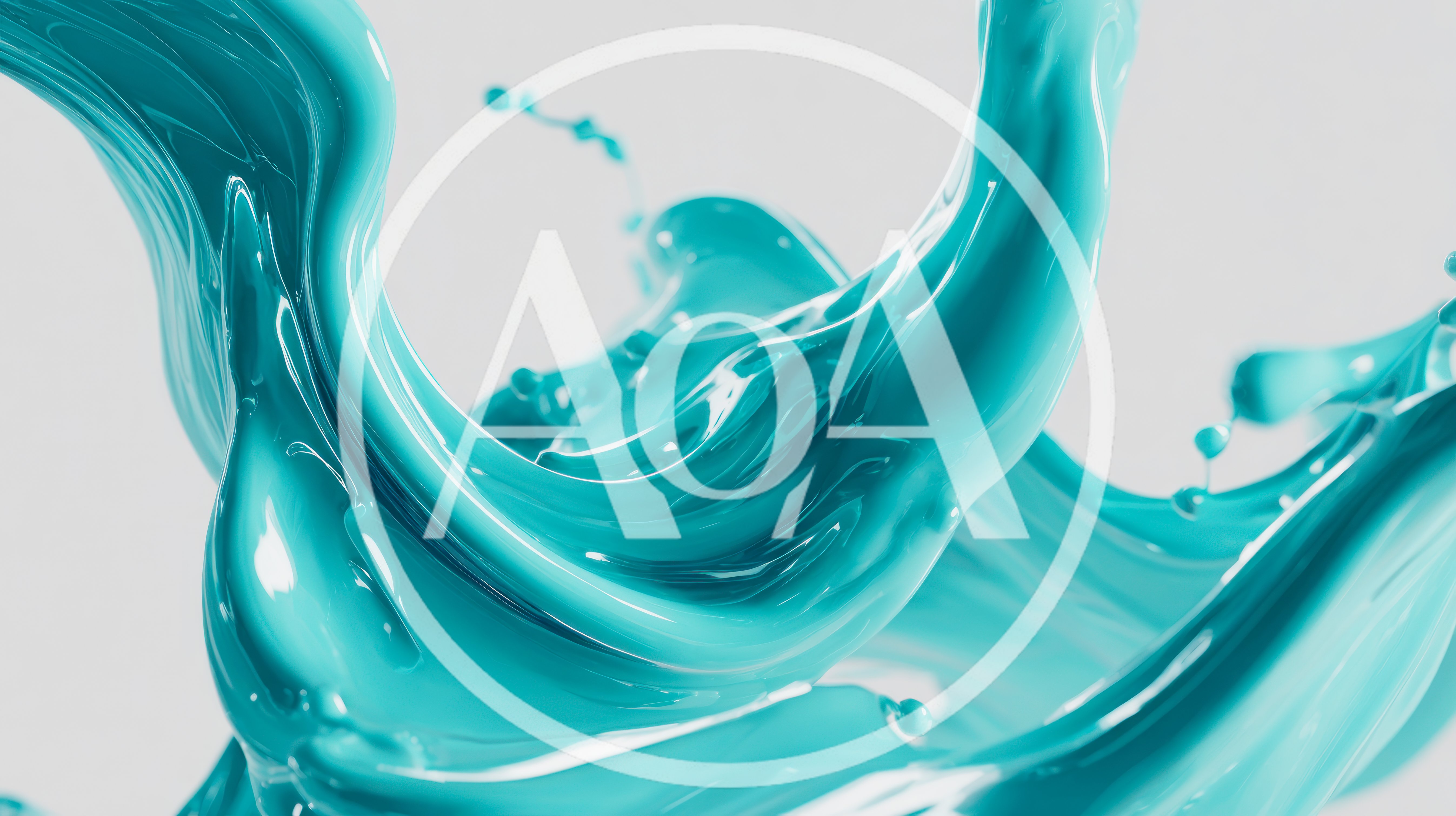 Abstract Teal Liquid Splash Motion Background