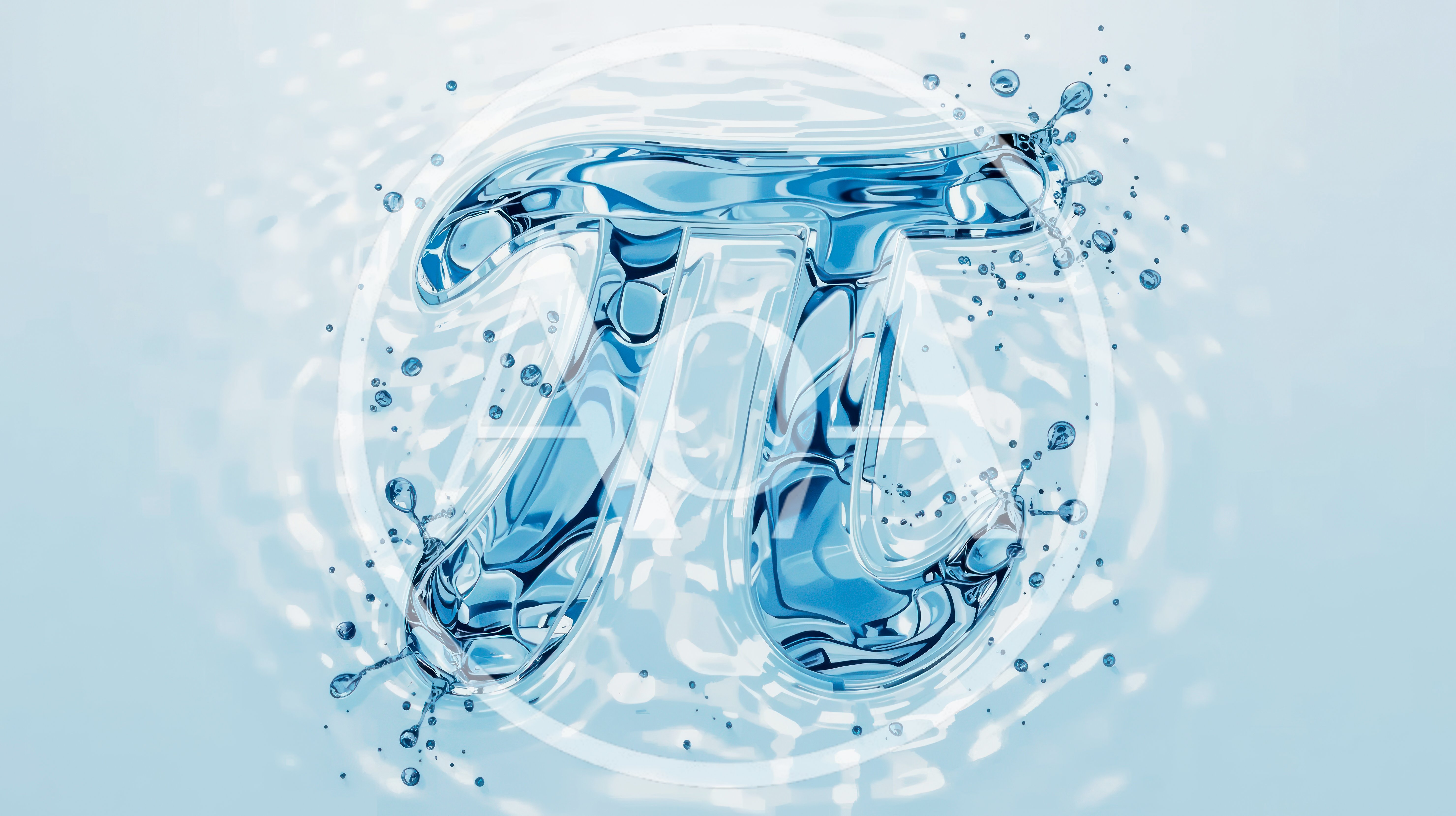 Water Splash Pi Symbol Mathematical Constant