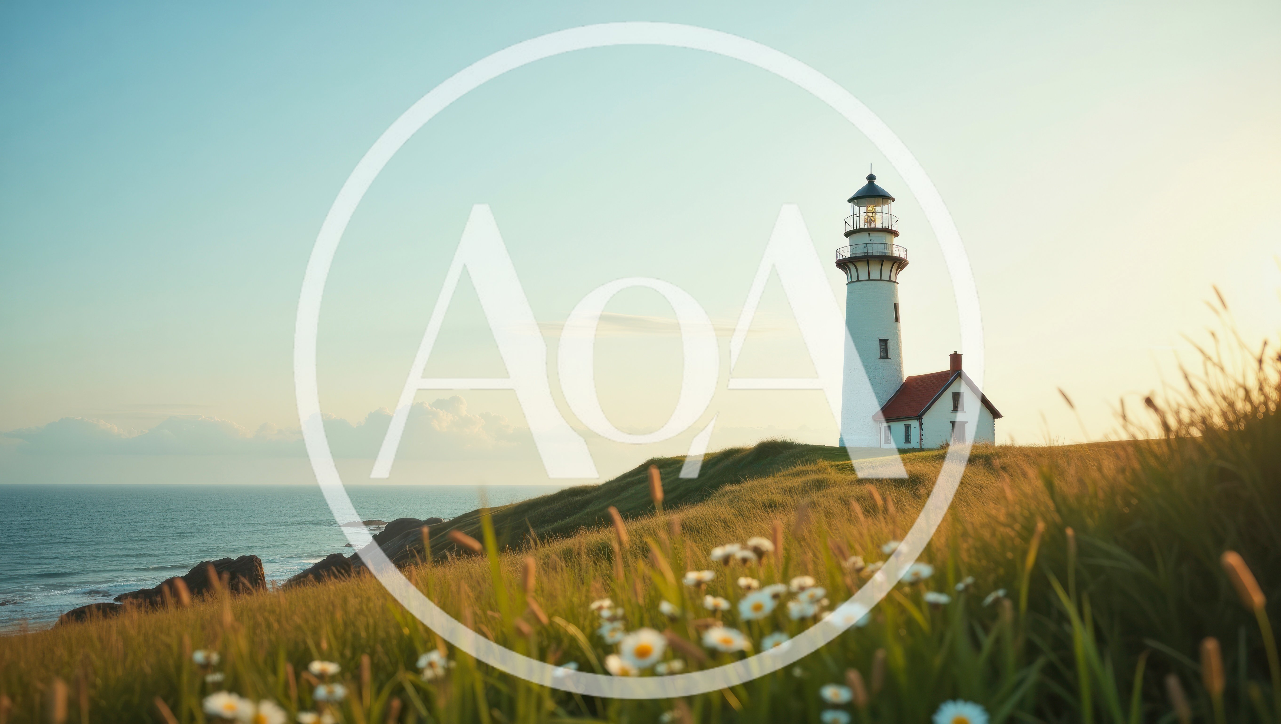 Scenic Lighthouse Overlooking The Pacific Ocean At Sunset