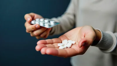 Person Holding White Pills and Blister Pack