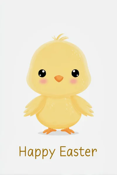 Cute Cartoon Baby Chick For Easter Greeting