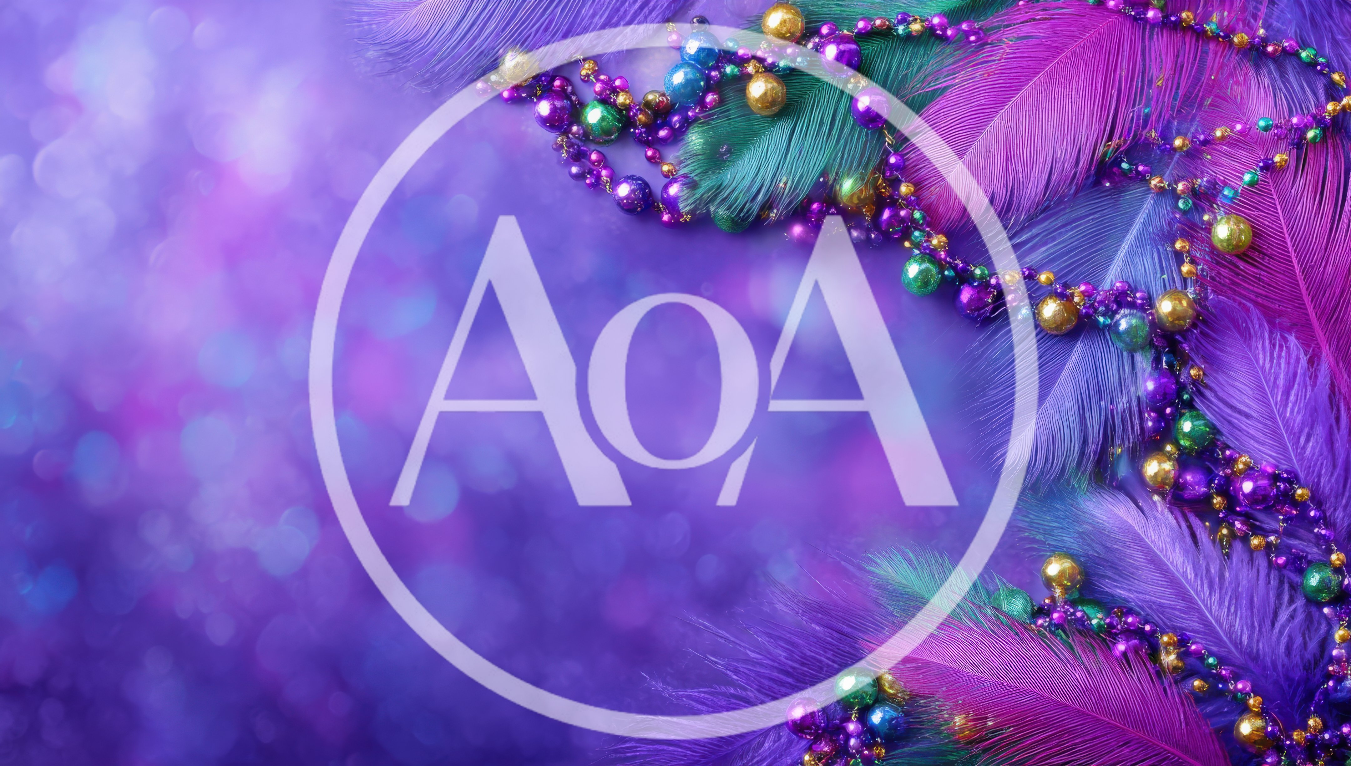 Mardi Gras Feathers And Beads Background