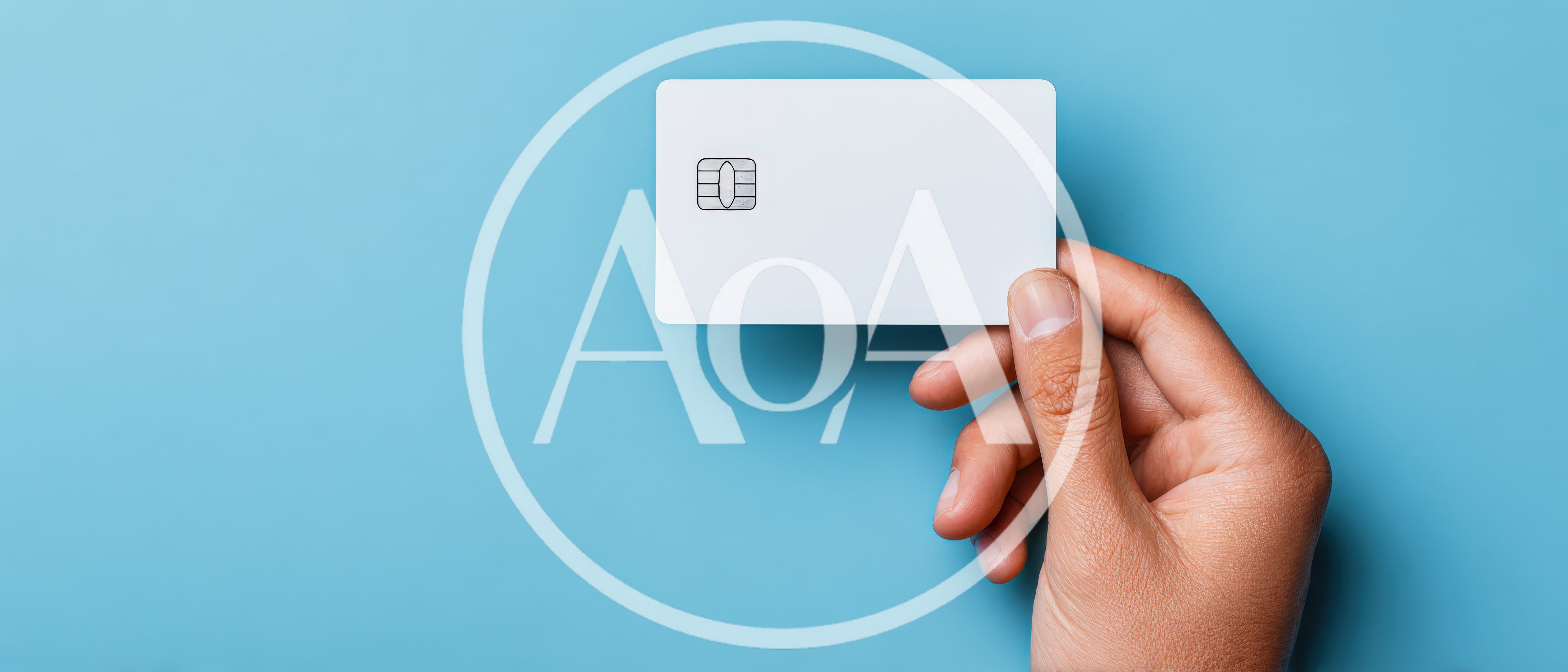Hand Holding Blank White Credit Card