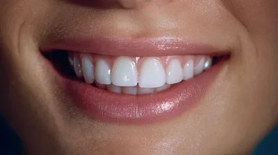 Close Up Of A Woman Smiling With White Teeth