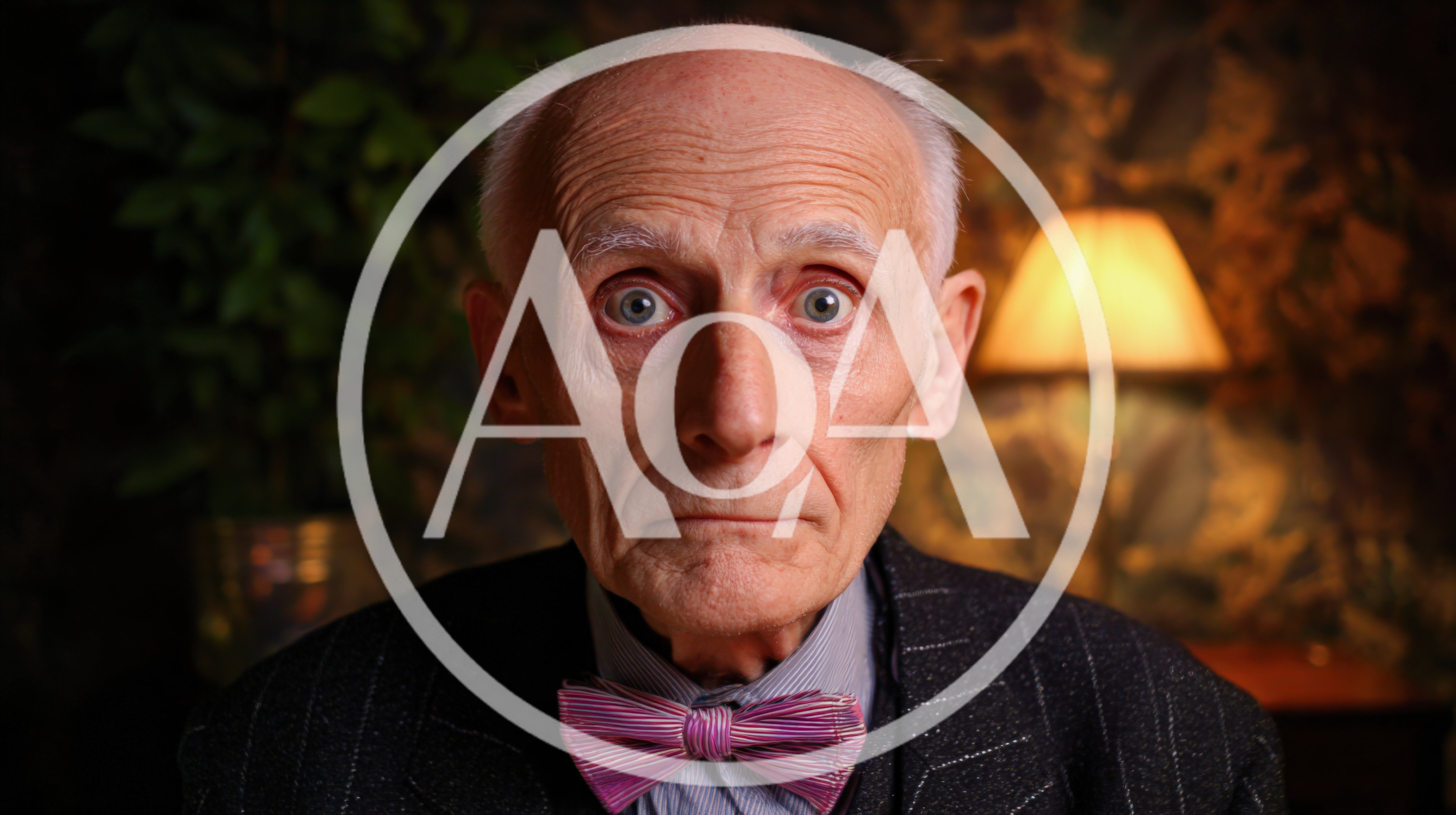 Portrait Of An Elderly Man With A Surprised Expression