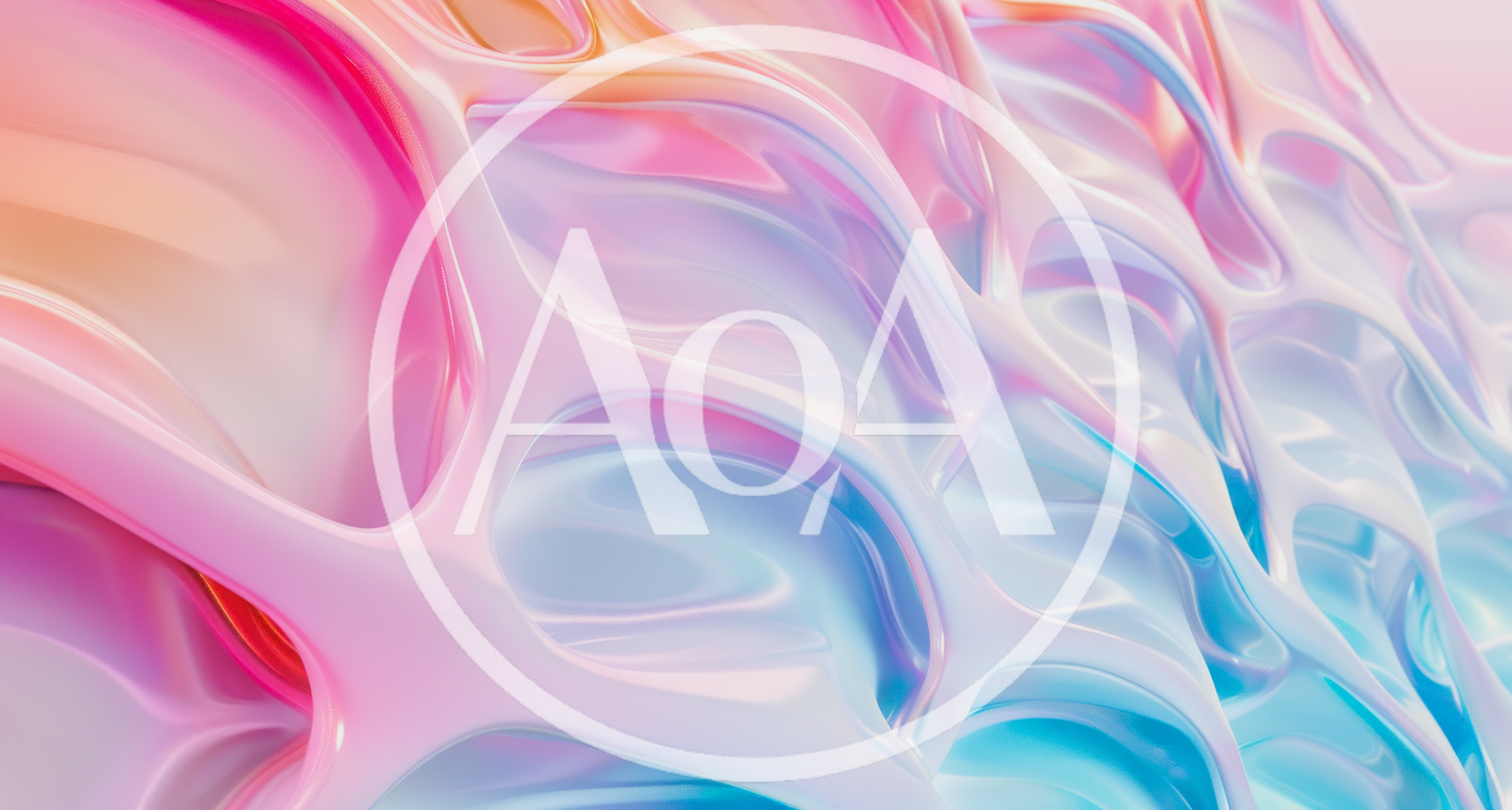 Abstract Iridescent Liquid Organic Flowing Surface
