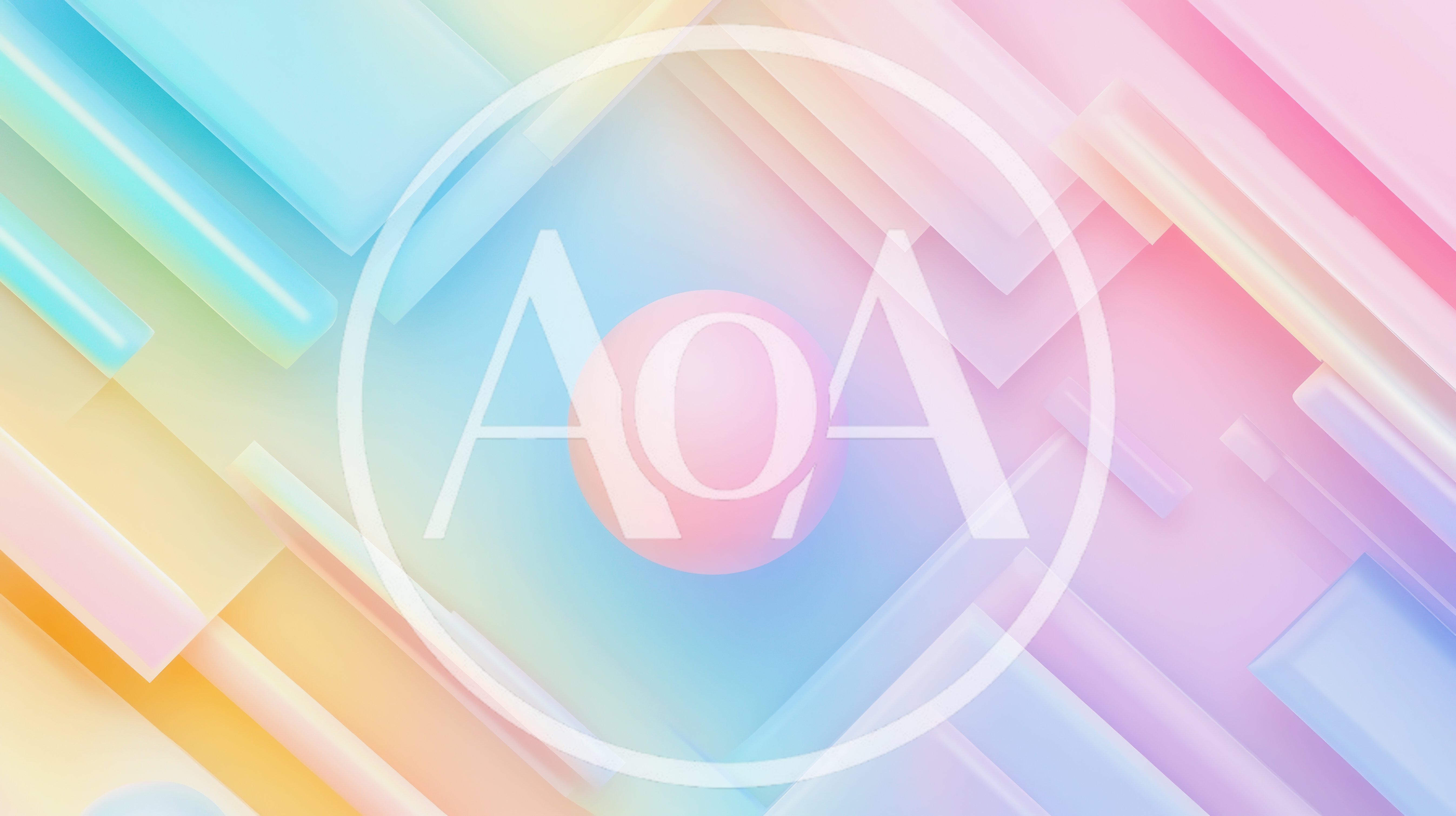 Abstract Pastel Background With Floating Geometric Shapes