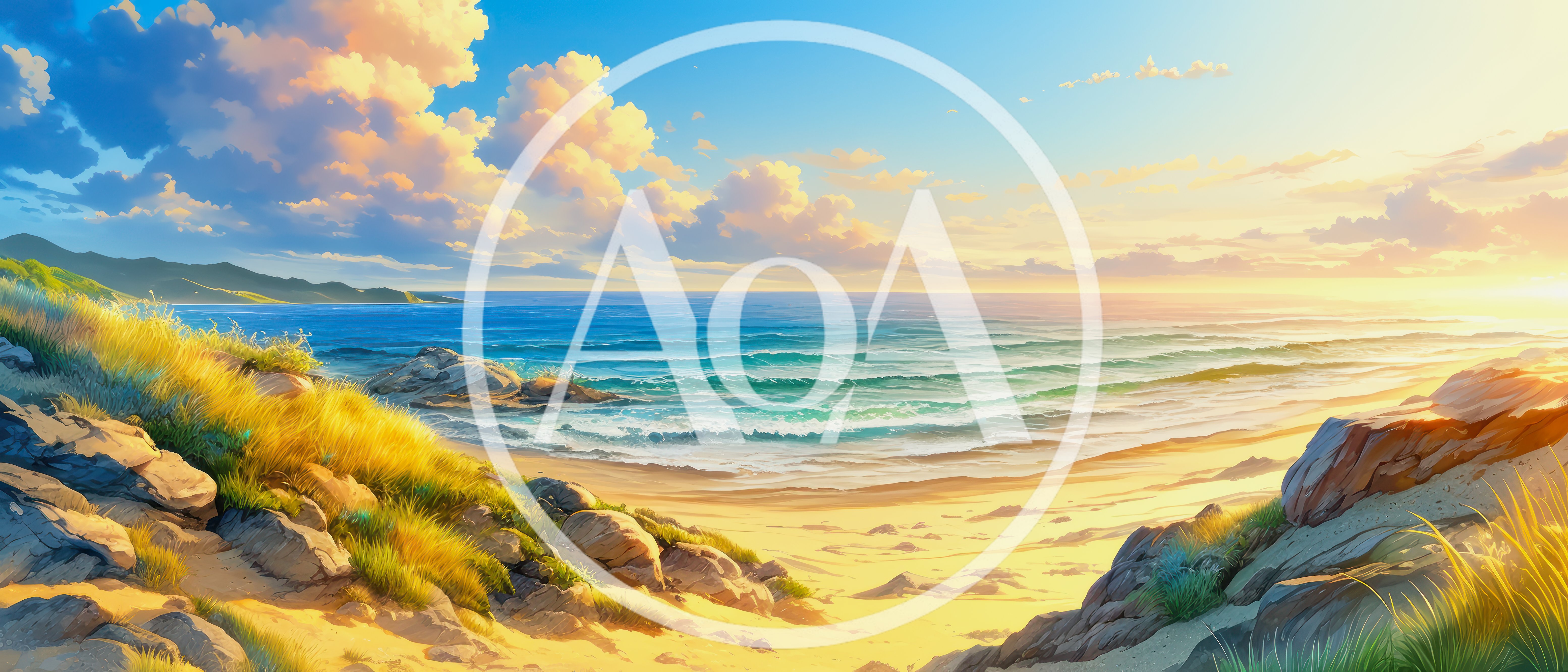 Scenic Coastal Beach Landscape At Golden Hour