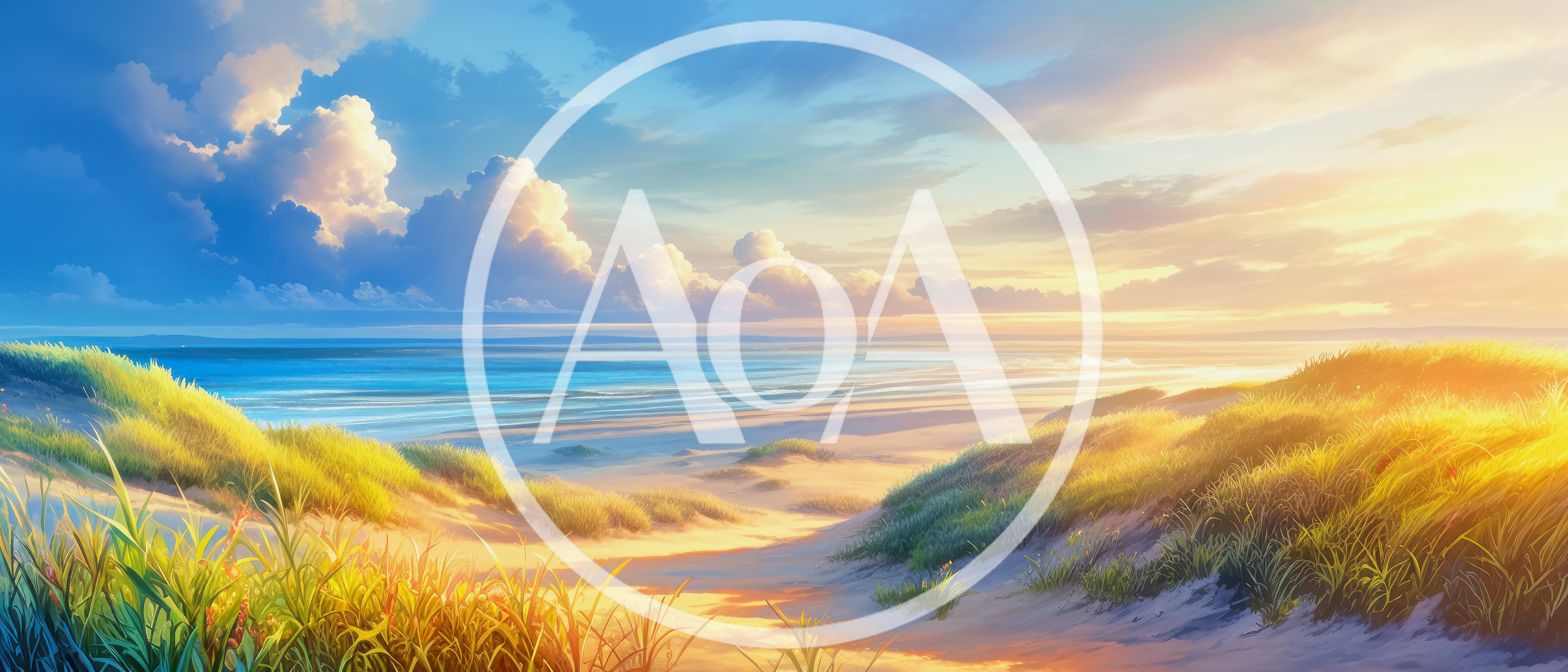 Scenic Coastal Sand Dunes At Golden Hour