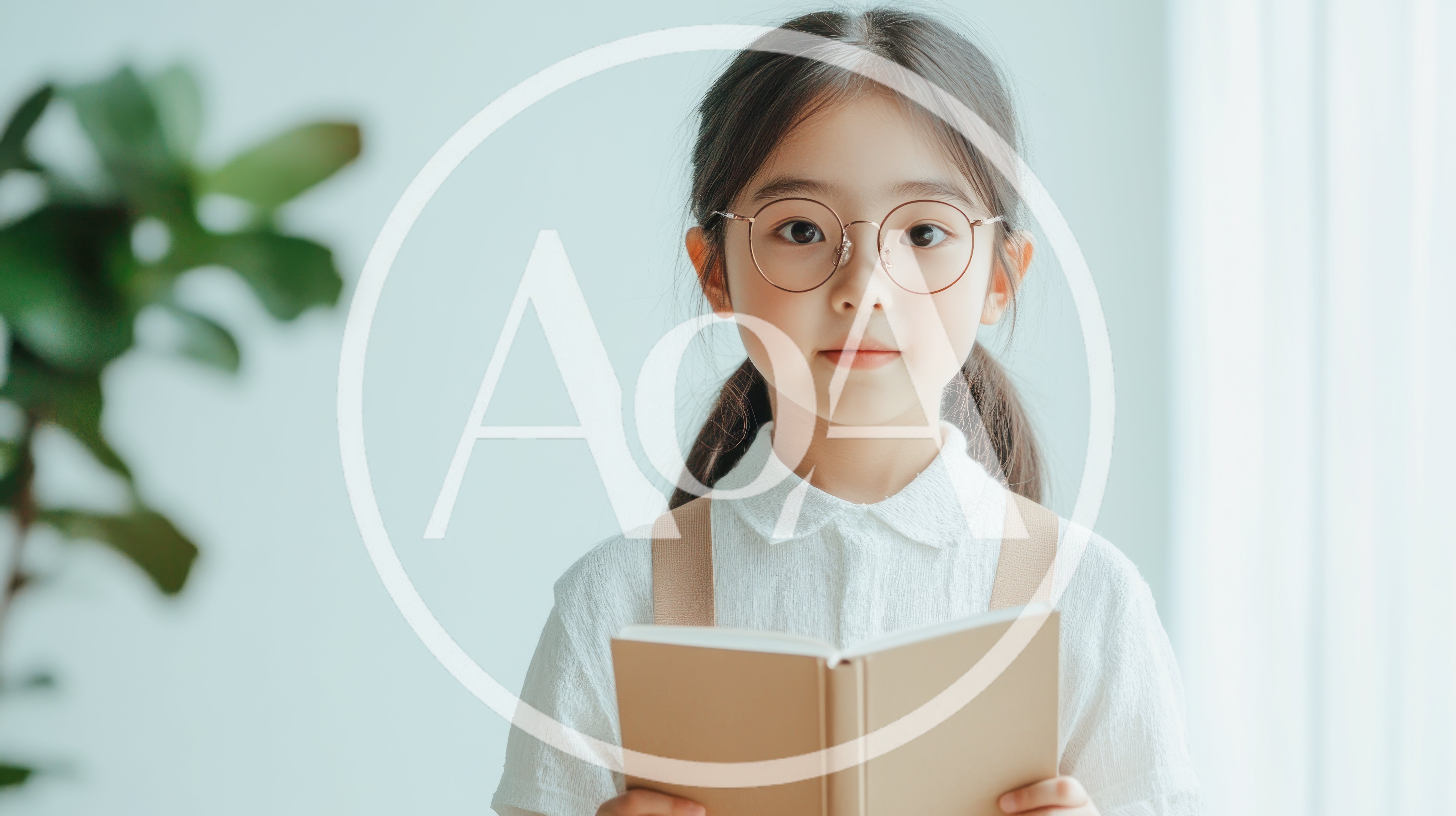 Young Asian Girl Holding A Book