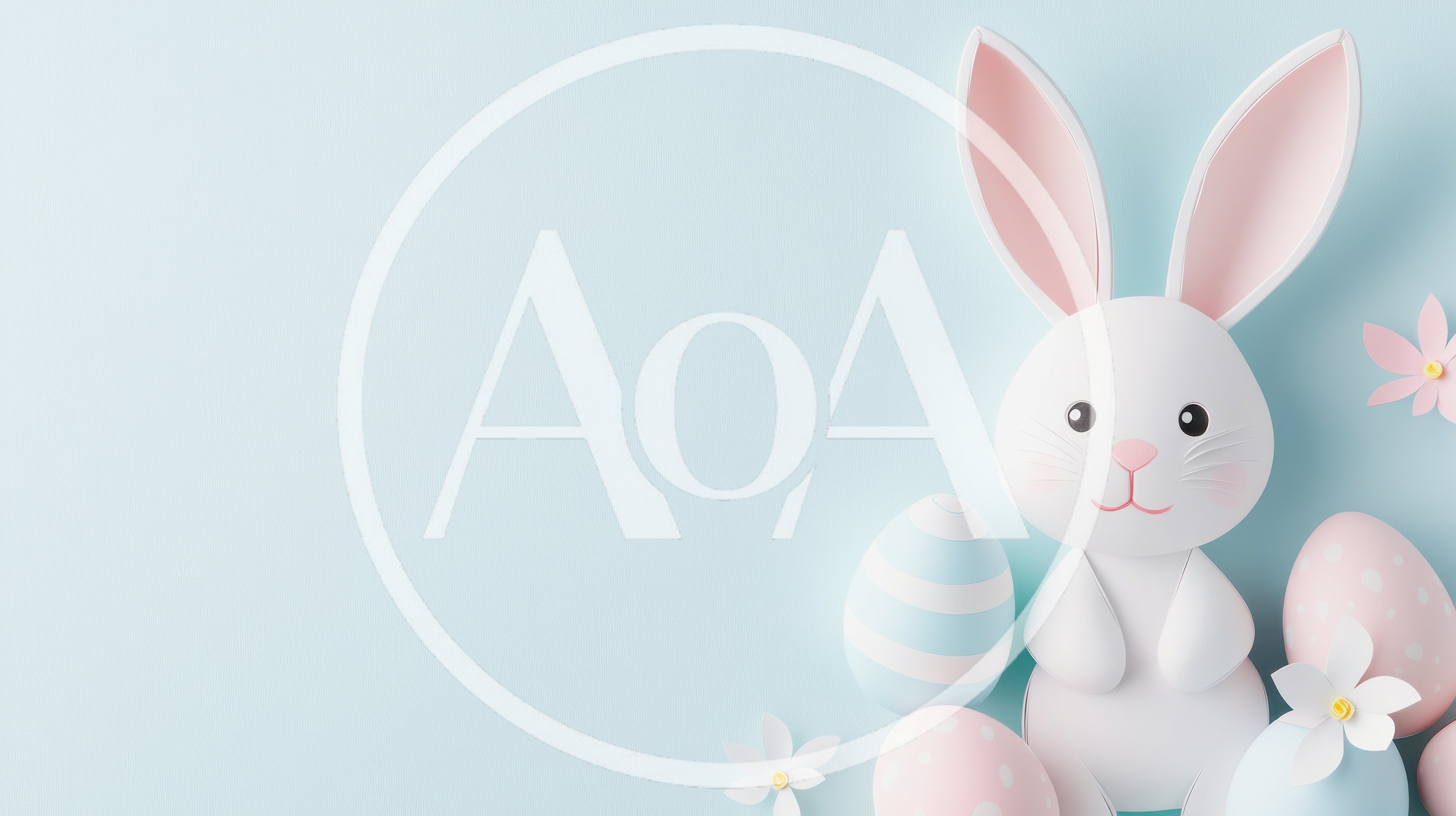 Paper Craft Easter Bunny With Pastel Eggs